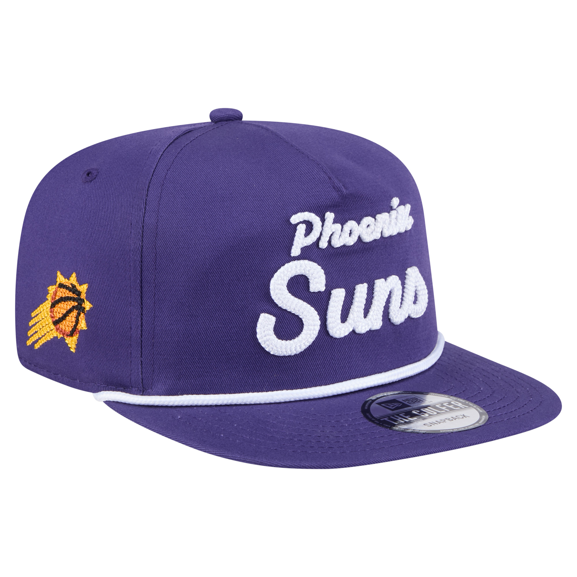 Men’s New Era Purple Phoenix Suns Team Text Golfer Snapback Hat Men’s New Era Purple Phoenix Suns Team Text Golfer Snapback Hat