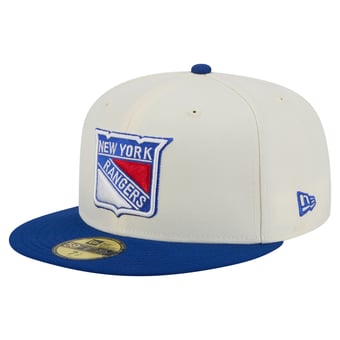 Men's New Era  White New York Rangers Chrome Two-Toned 59FIFTY Fitted Hat