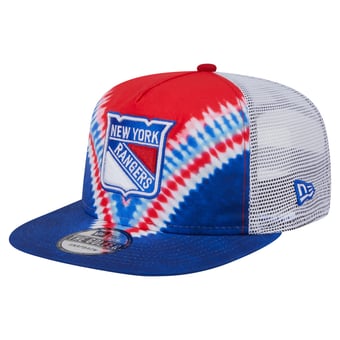 Men's New Era  Blue/Red New York Rangers Throwback V-Dye Adjustable Golfer Hat