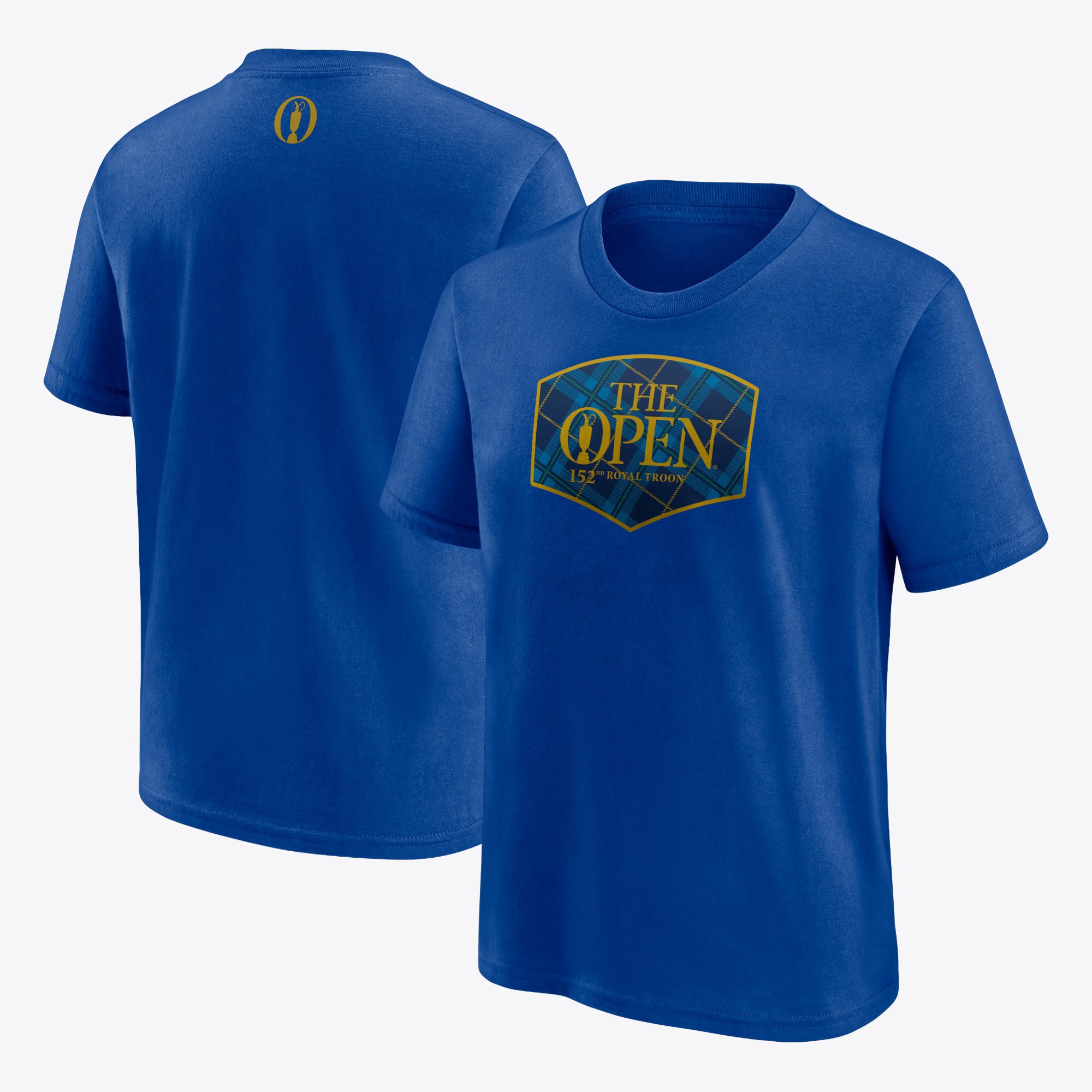 Maglietta grafica The 152nd Open Royal Troon Tartan - Blu Reale - Bambino