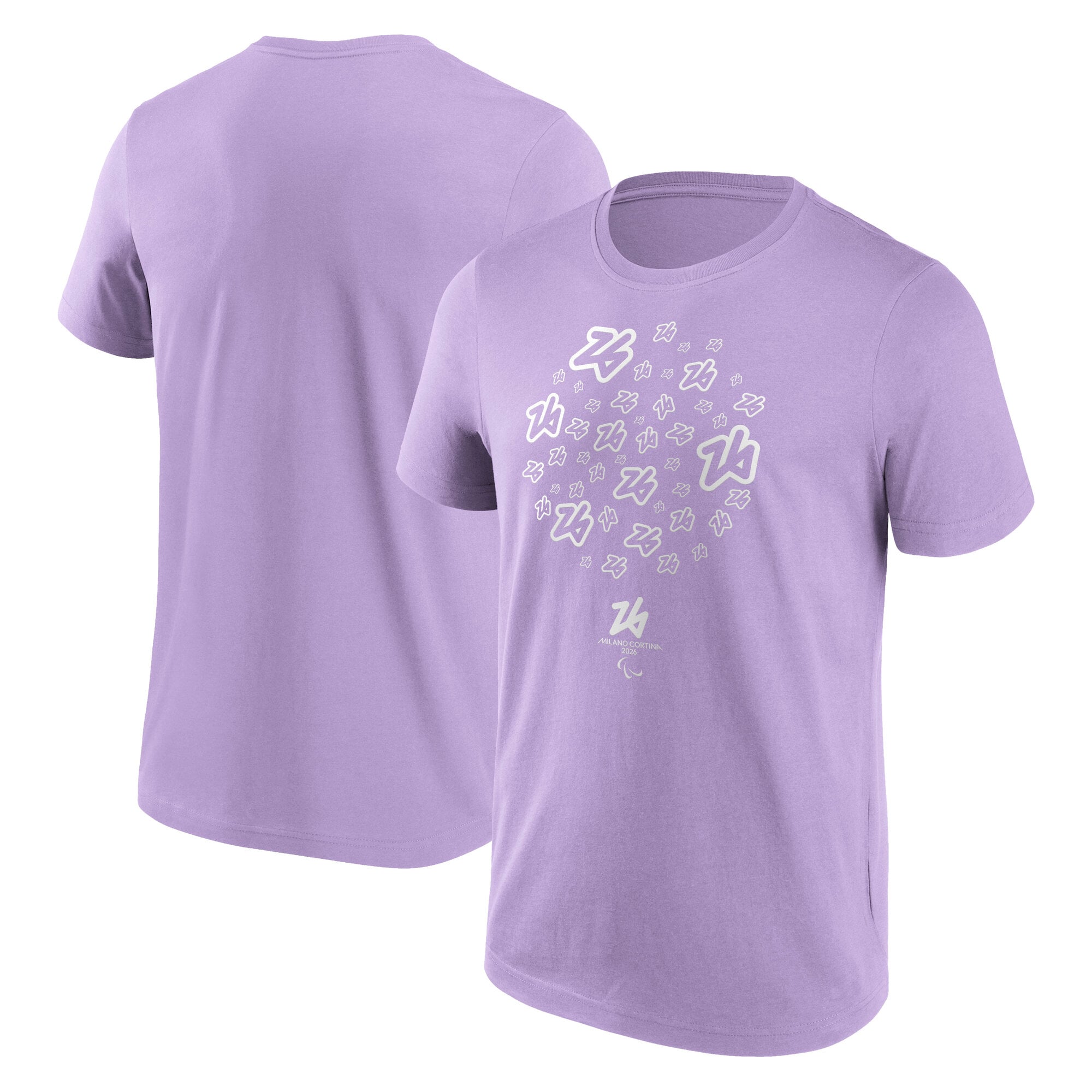 T-shirt grafica con adesivi con logo Paralimpiadi Milano Cortina 2026 - Viola