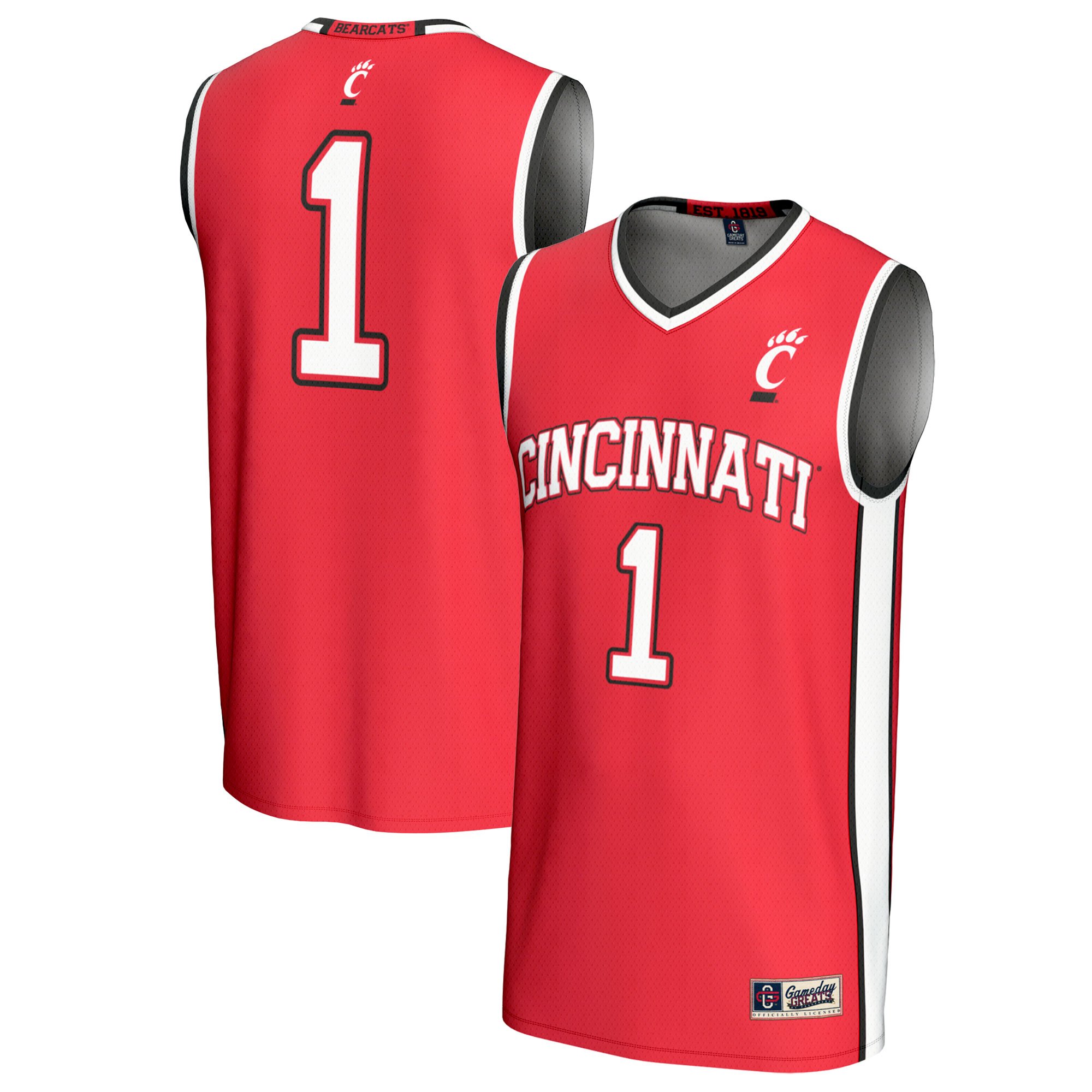 Youth GameDay Greats #1 Red Cincinnati Bearcats Lightweight Basketball Fashion Jersey