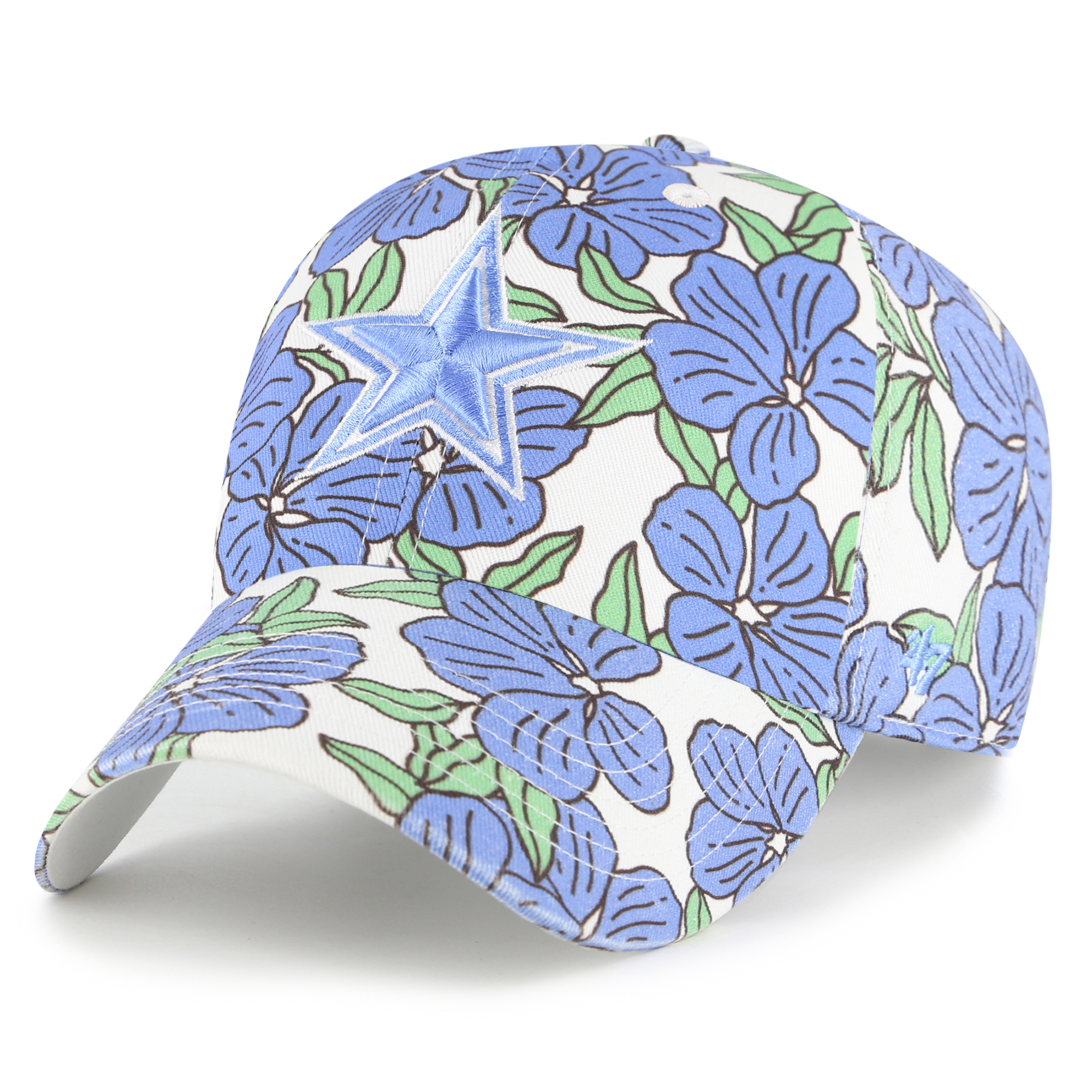Women's '47 White Dallas Cowboys Florentina Clean Up Adjustable Hat