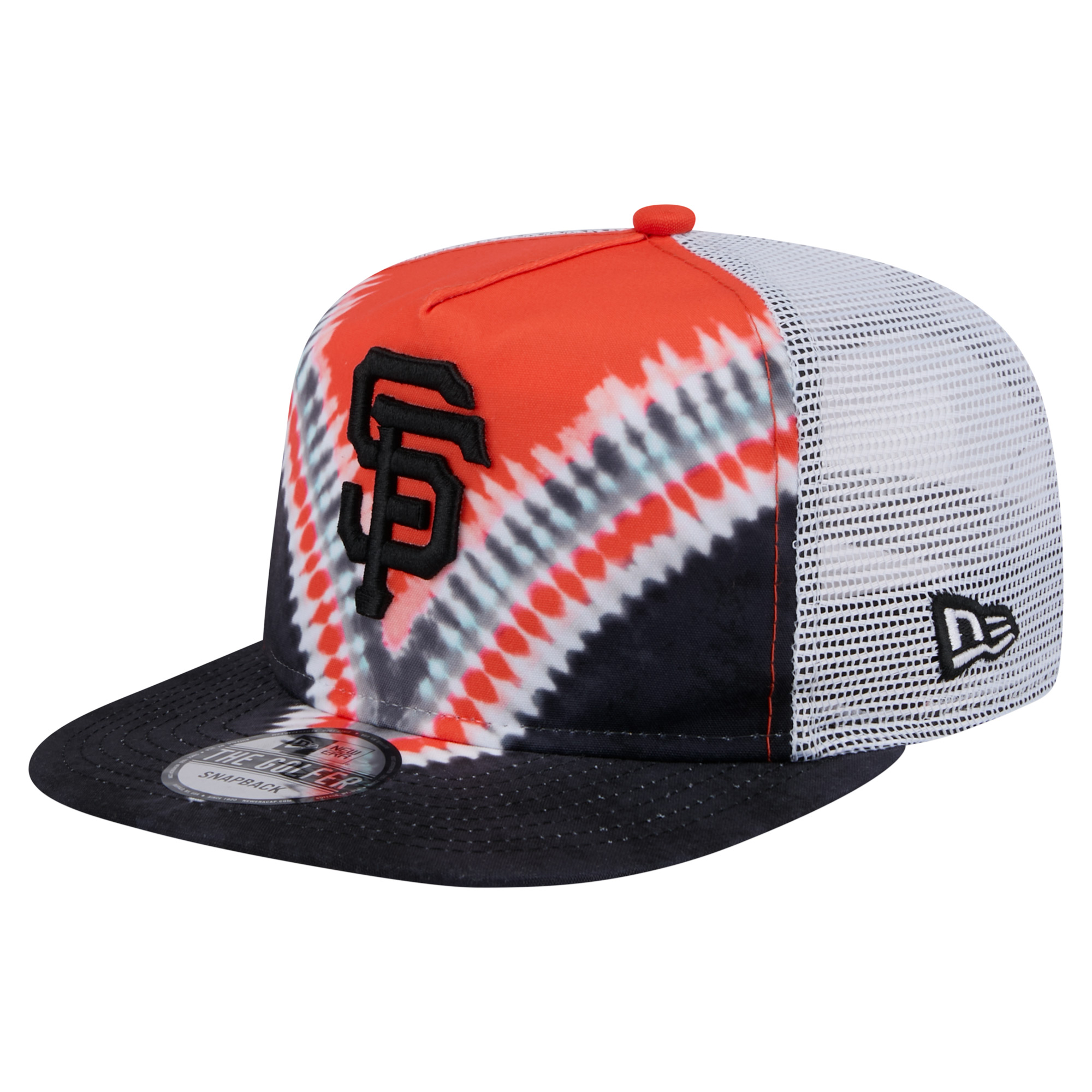 Men’s New Era San Francisco Giants Tie-Dye Golfer Trucker Adjustable Hat Men’s New Era San Francisco Giants Tie-Dye Golfer Trucker Adjustable Hat