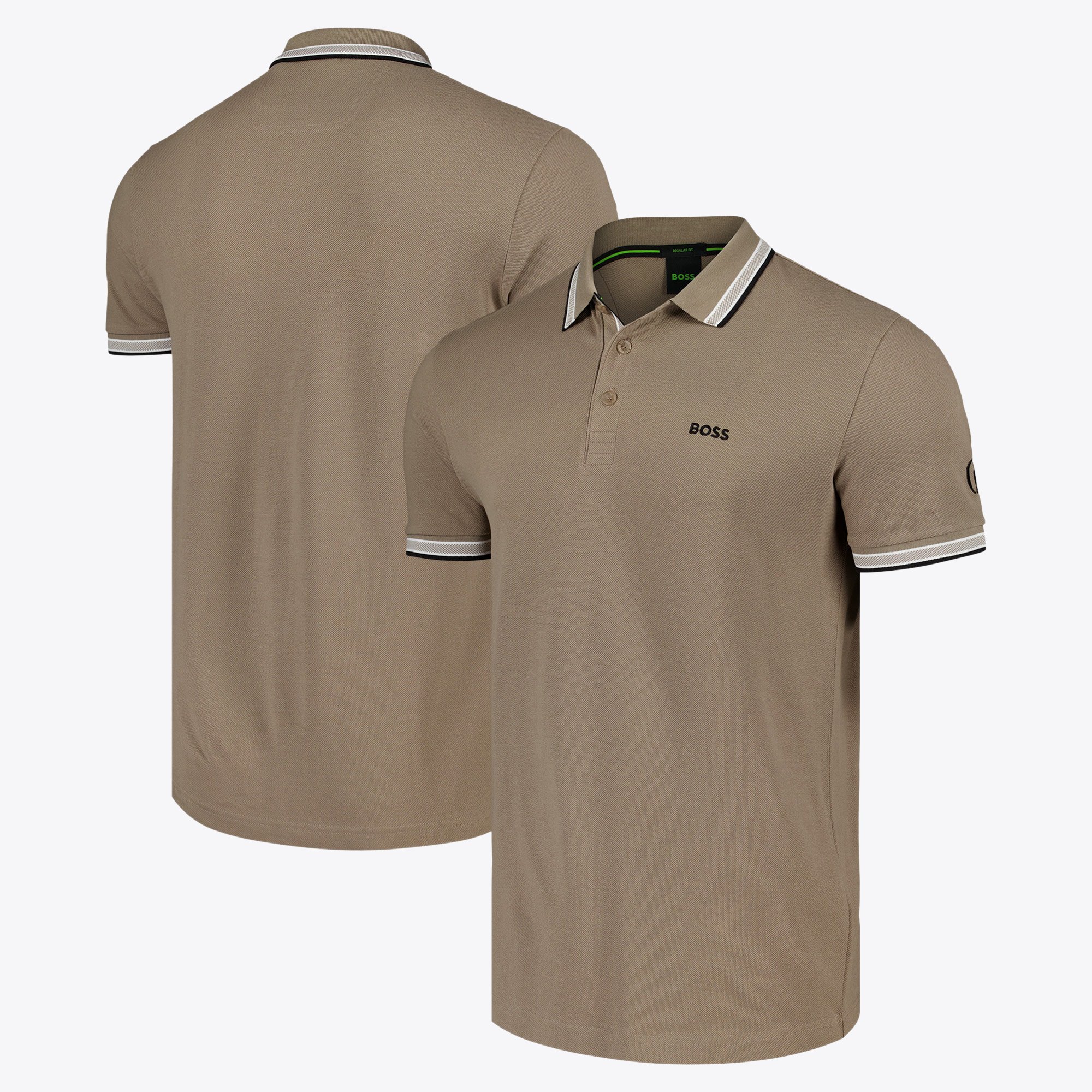 Polo aperta Hugo Boss Paddy - beige chiaro