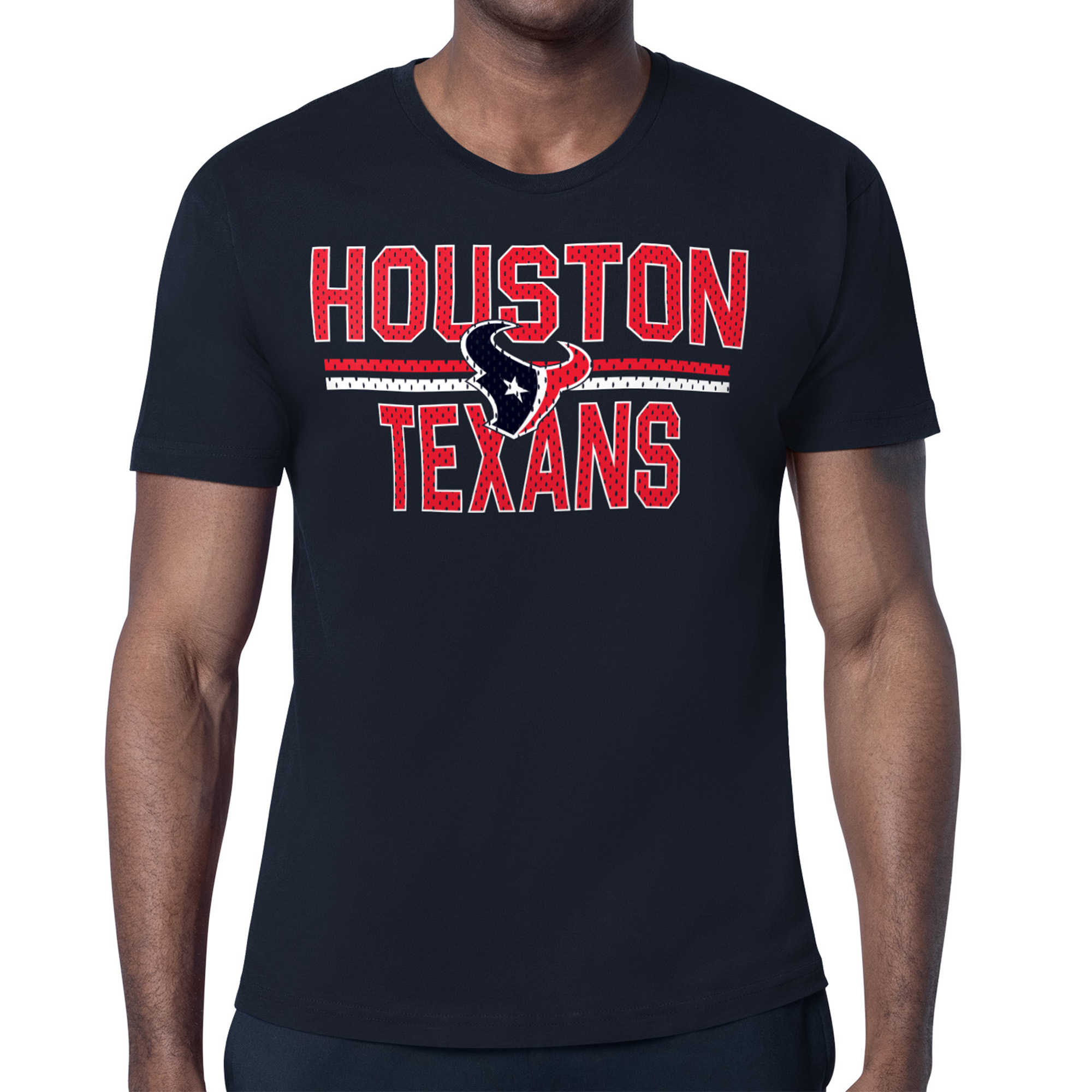 Men's Starter Navy Houston Texans Mesh Look T-Shirt