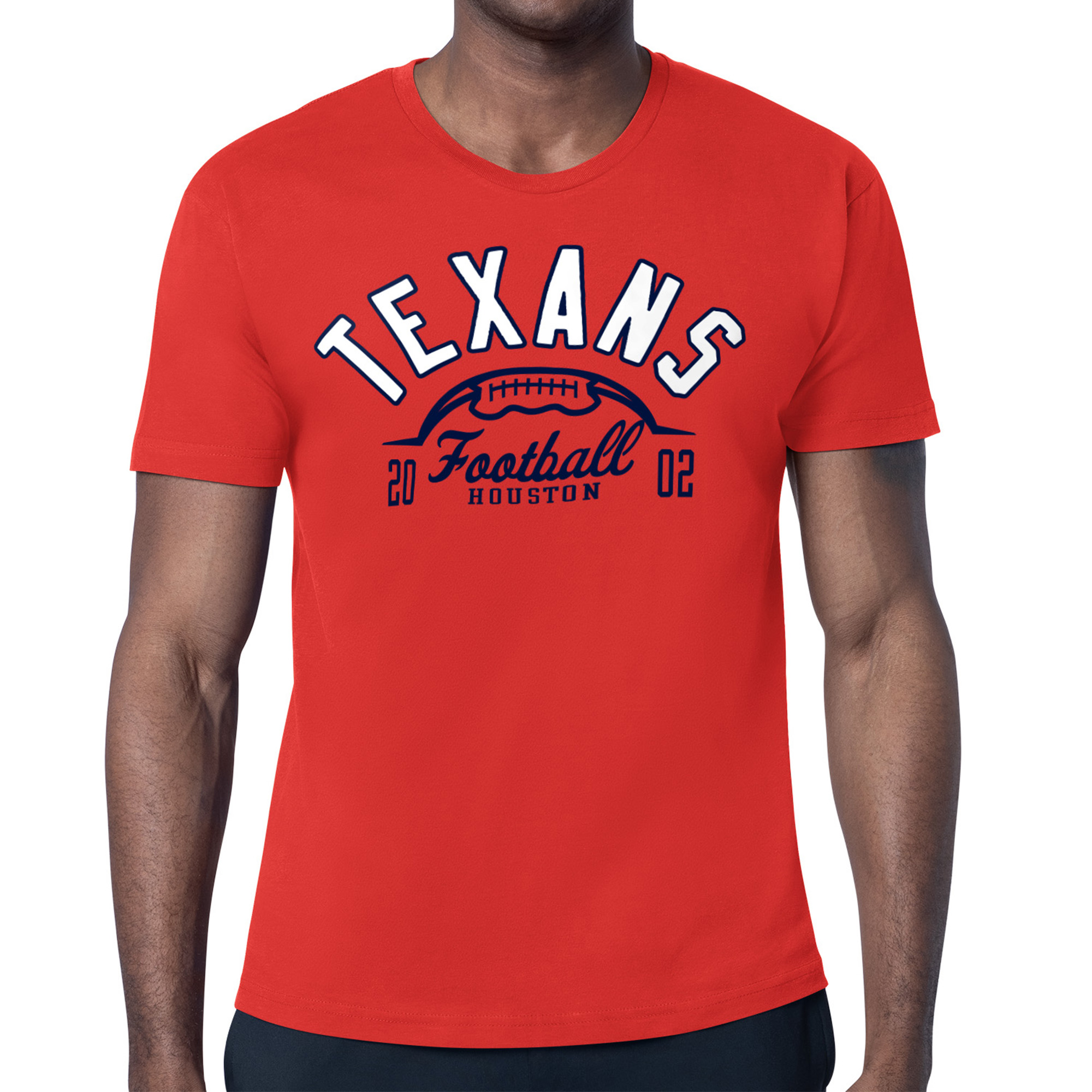 Men's Starter Red Houston Texans Half Ball Logo T-Shirt