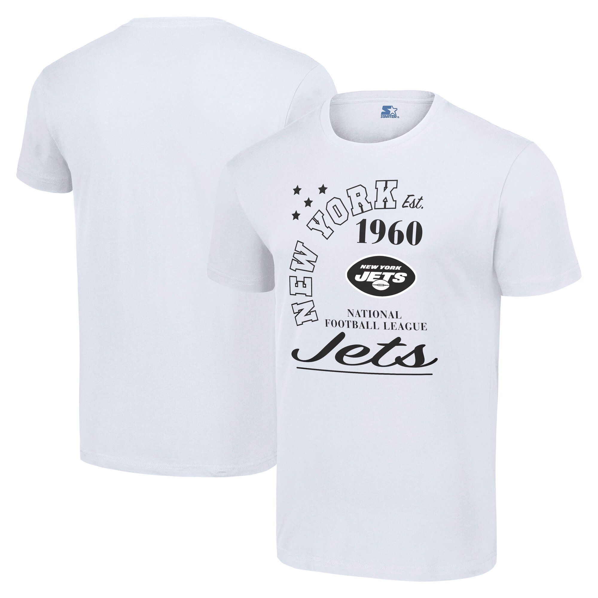 Men's Starter White New York Jets Arch City T-Shirt