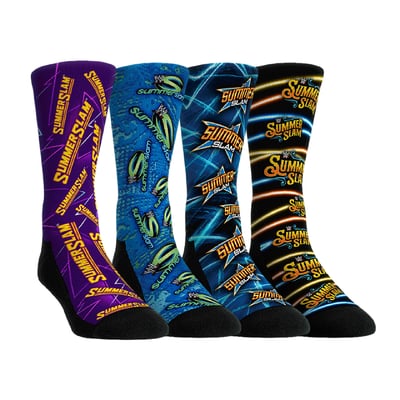 Unisex Rock Em  SummerSlam 2024 4-Pack Crew Socks