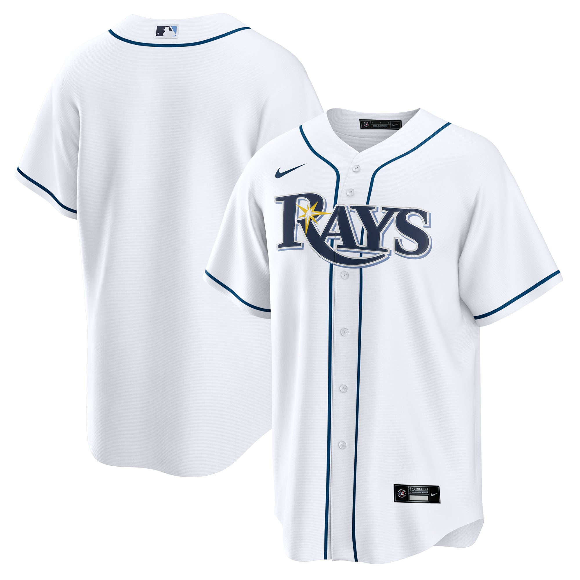 Men's Nike White Tampa Bay Rays Home Replica Jersey