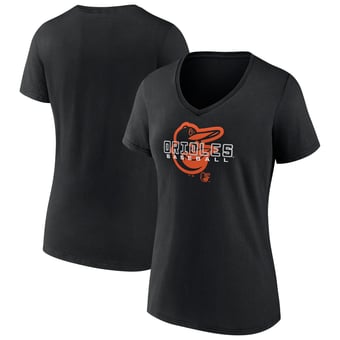 Women's Black Baltimore Orioles Stellar V-Neck T-Shirt