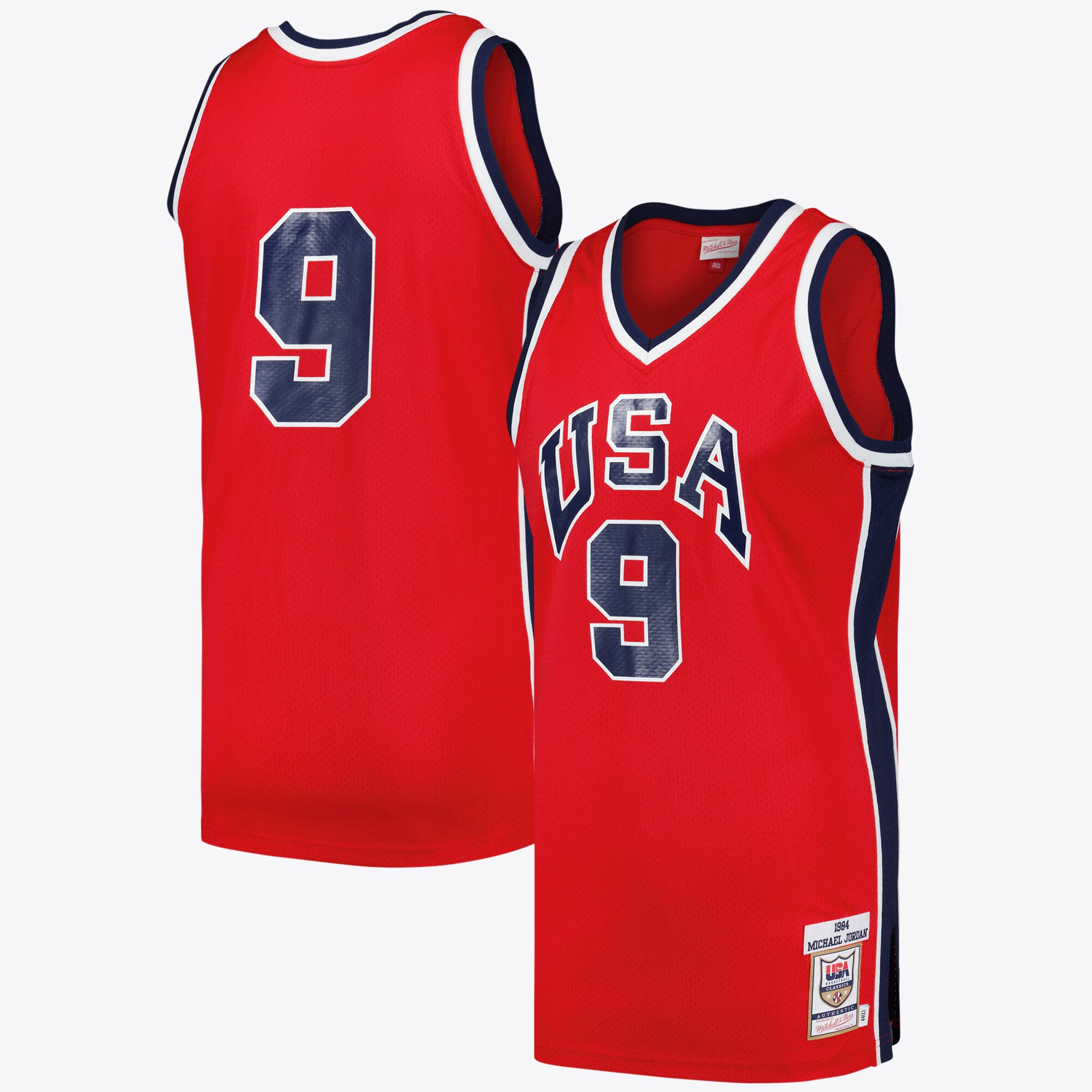 Michael Jordan Team USA 1984 Mitchell & Ness Red Jersey