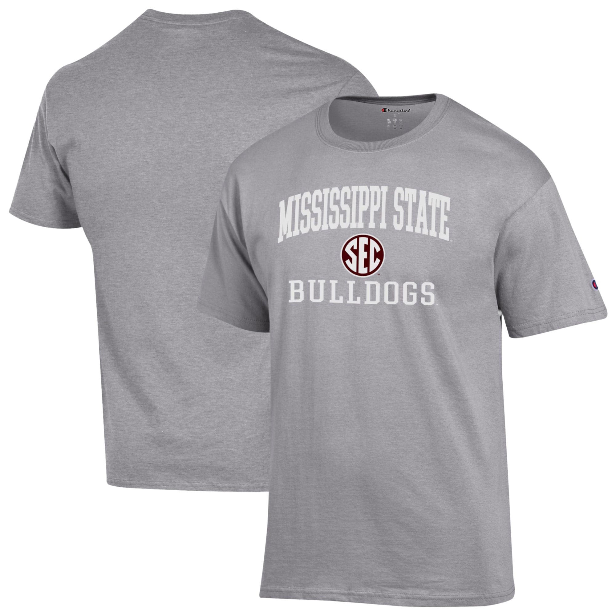 Men's Champion Gray Mississippi State Bulldogs Team T-Shirt