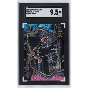 Jalen Suggs Orlando Magic 2022-23 Panini Select Cosmic Prizm Courtside #203 SGC Authenticated 9.5 Card