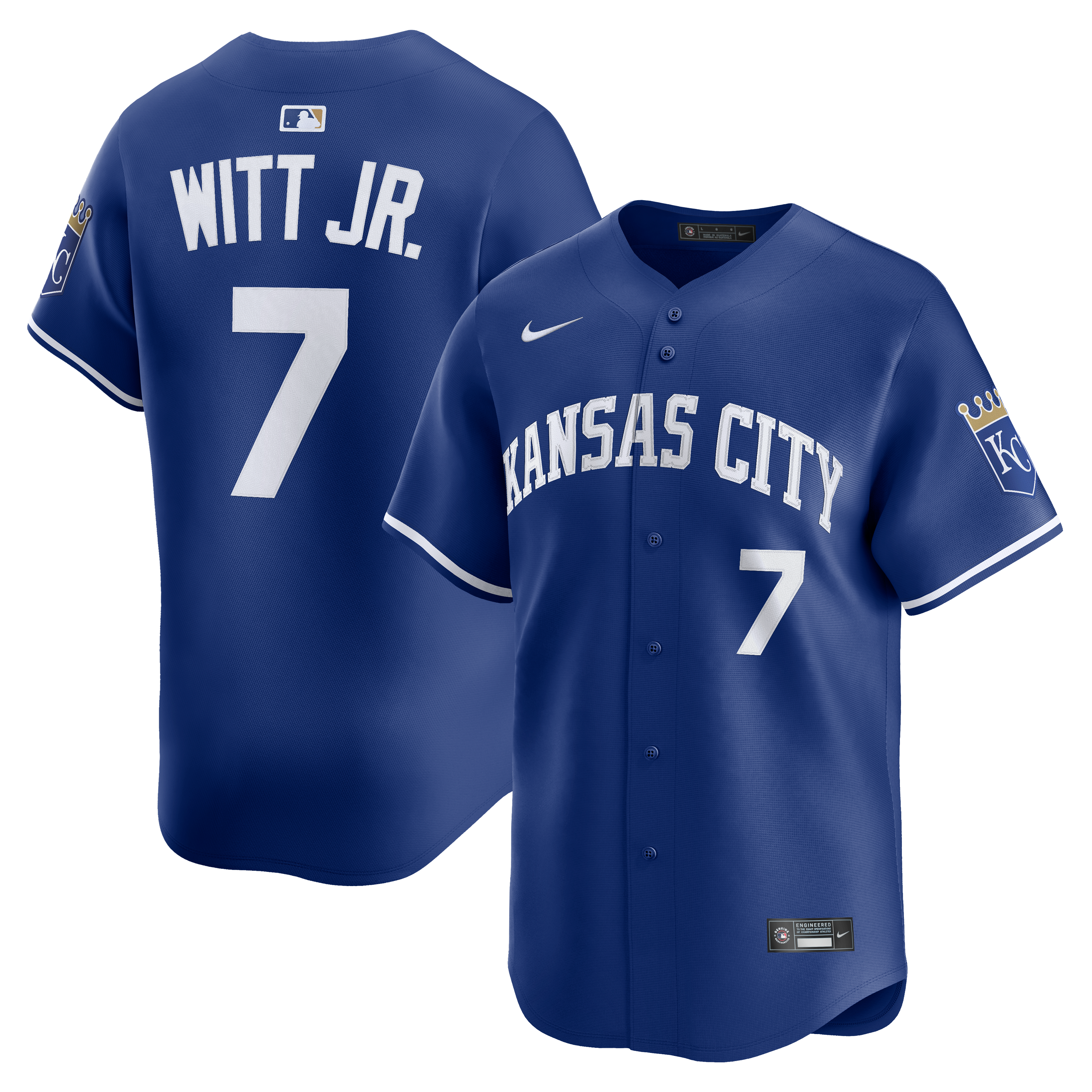 Men's Nike Bobby Witt Jr. Royal Kansas City Royals Alternate 2 Limited Player Jersey