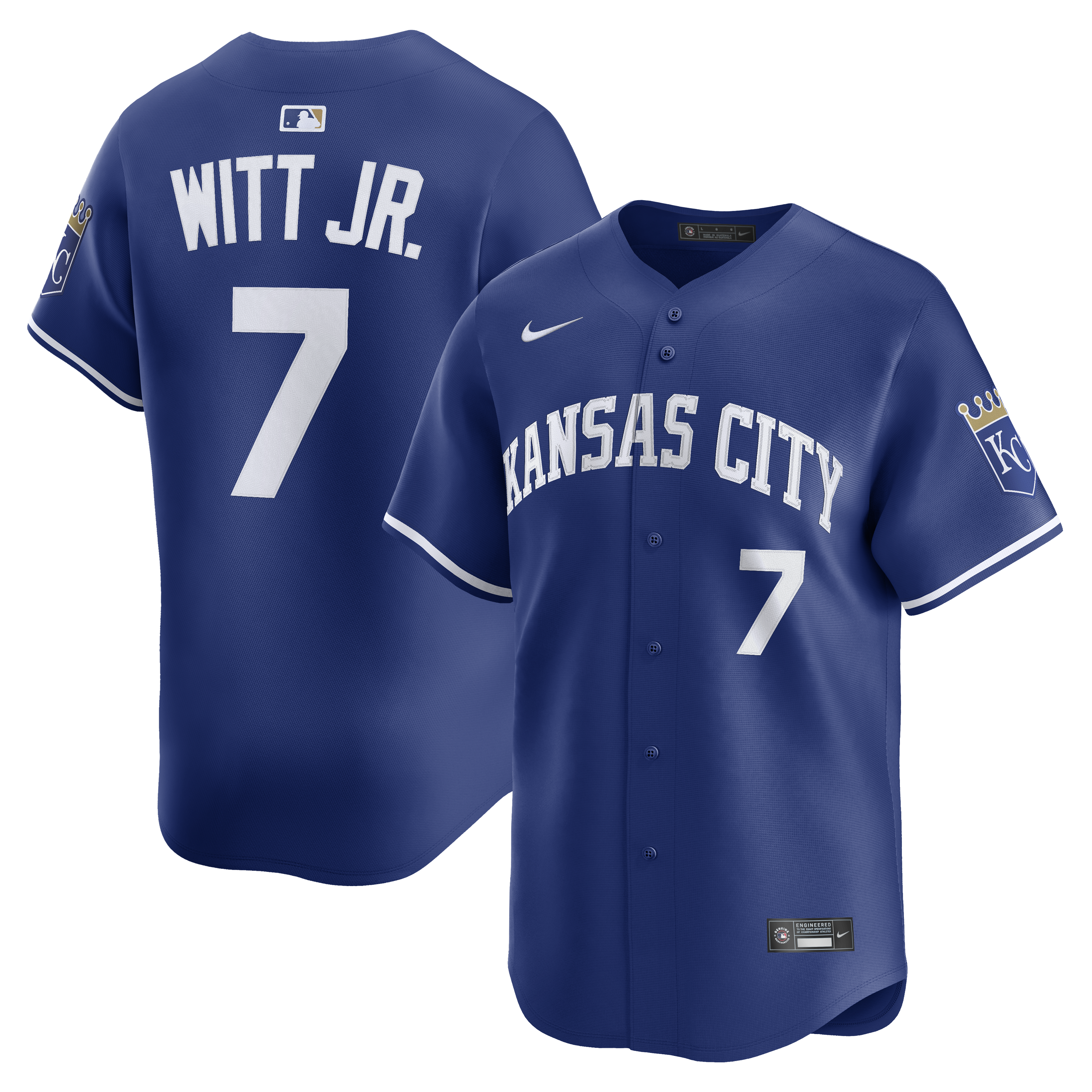 Men's Nike Bobby Witt Jr. Royal Kansas City Royals Alternate 2 Limited Player Jersey