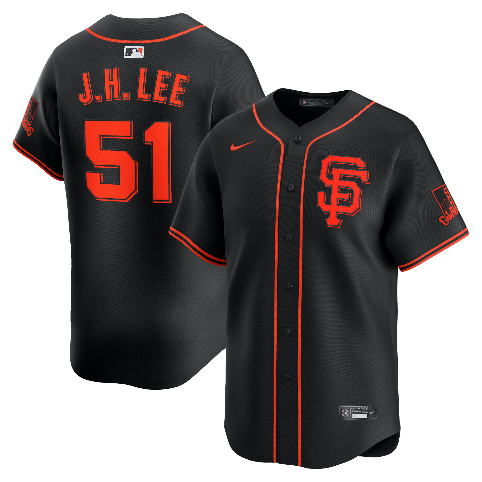 Men's Nike Jung Hoo Lee Black San Francisco Giants Alternate Limited Player Jersey
