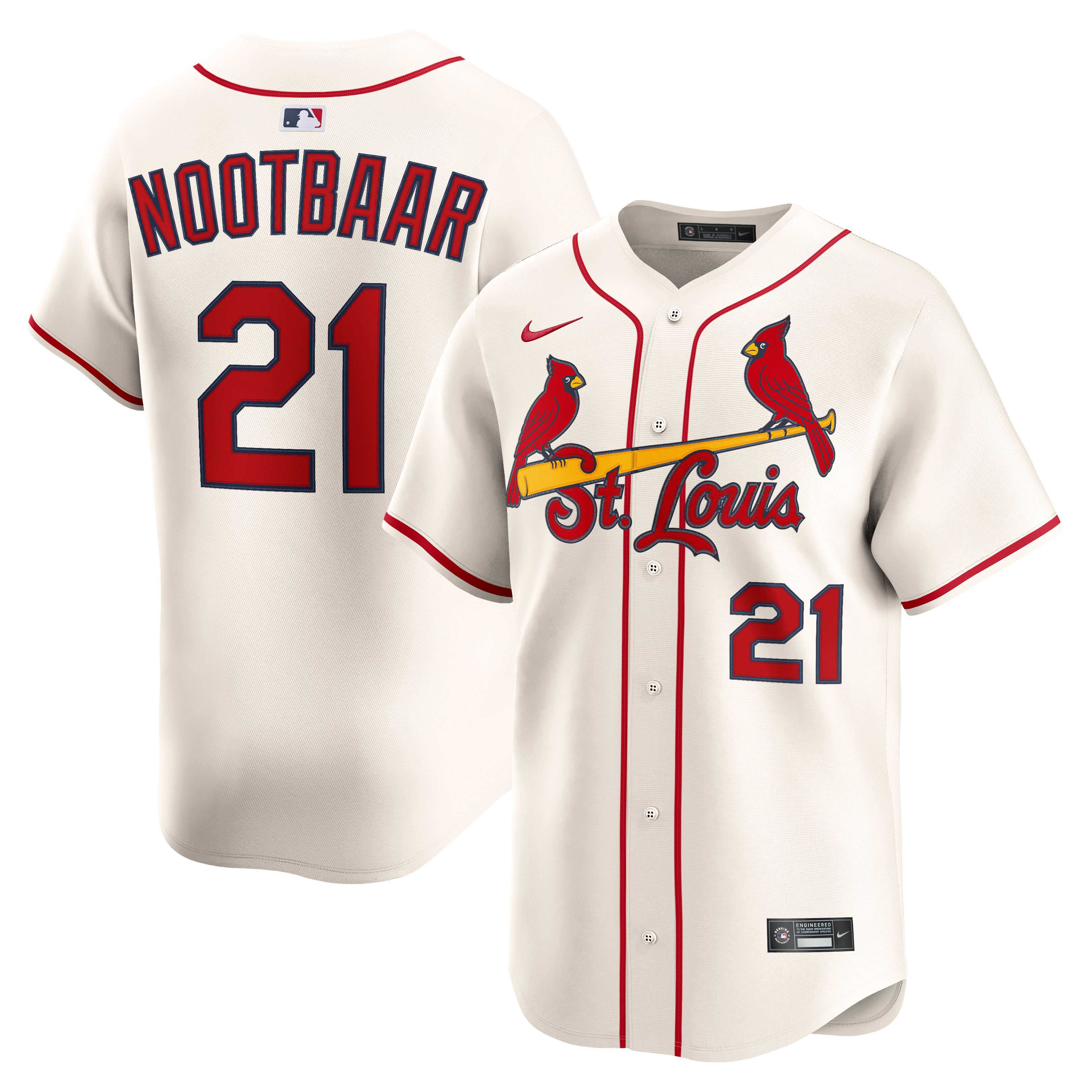 Men's Nike Lars Nootbaar Cream St. Louis Cardinals Alternate 2 Limited Jersey
