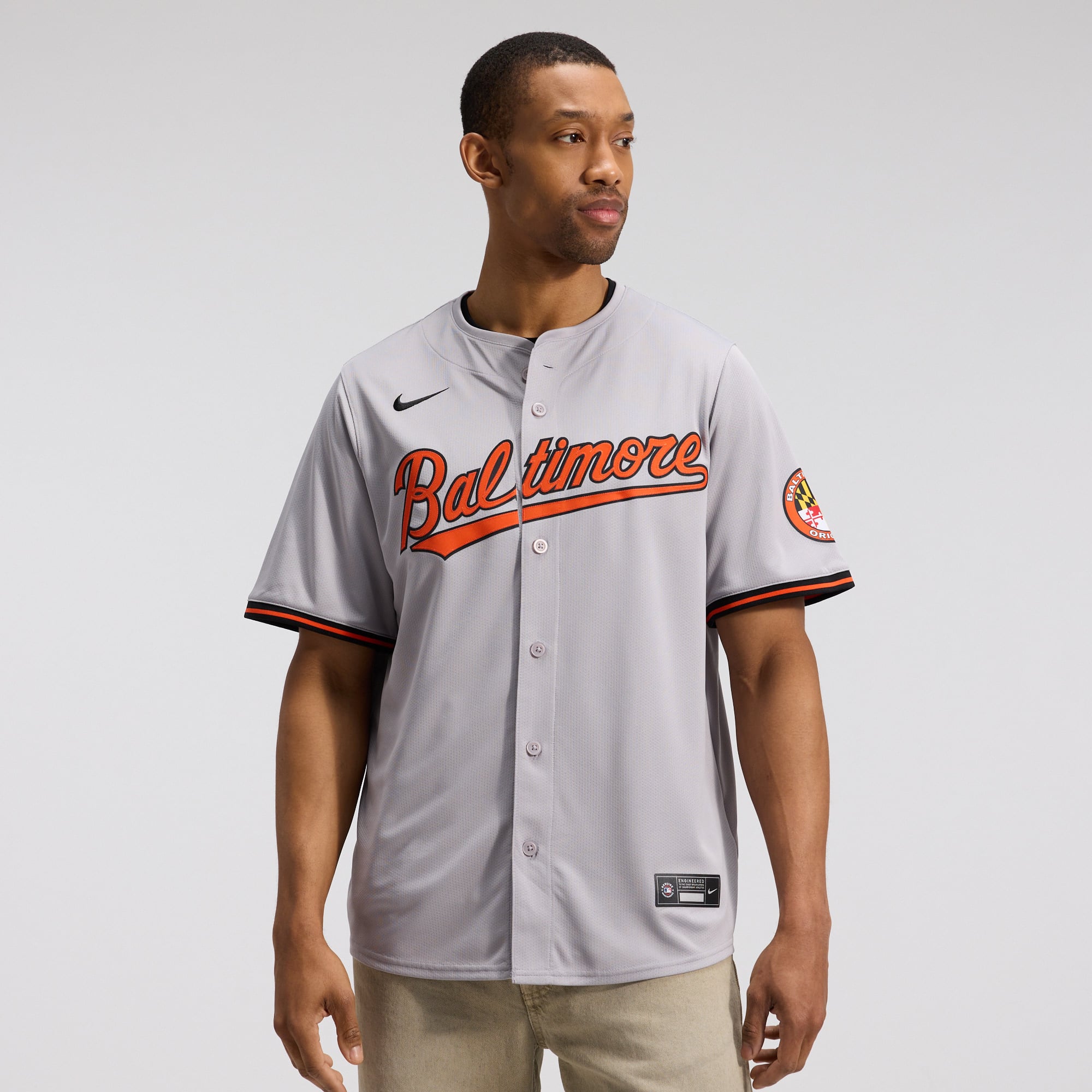 Men's Nike Gray Baltimore Orioles Road Limited Jersey