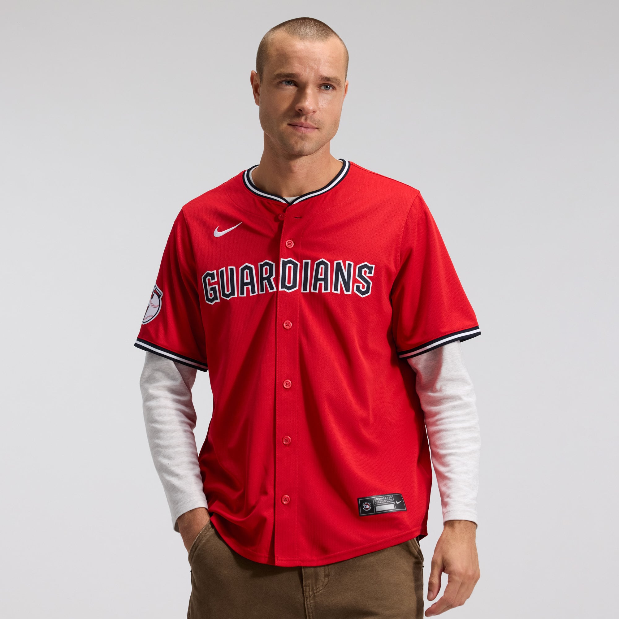 Men's Nike Red Cleveland Guardians Alternate Limited Jersey