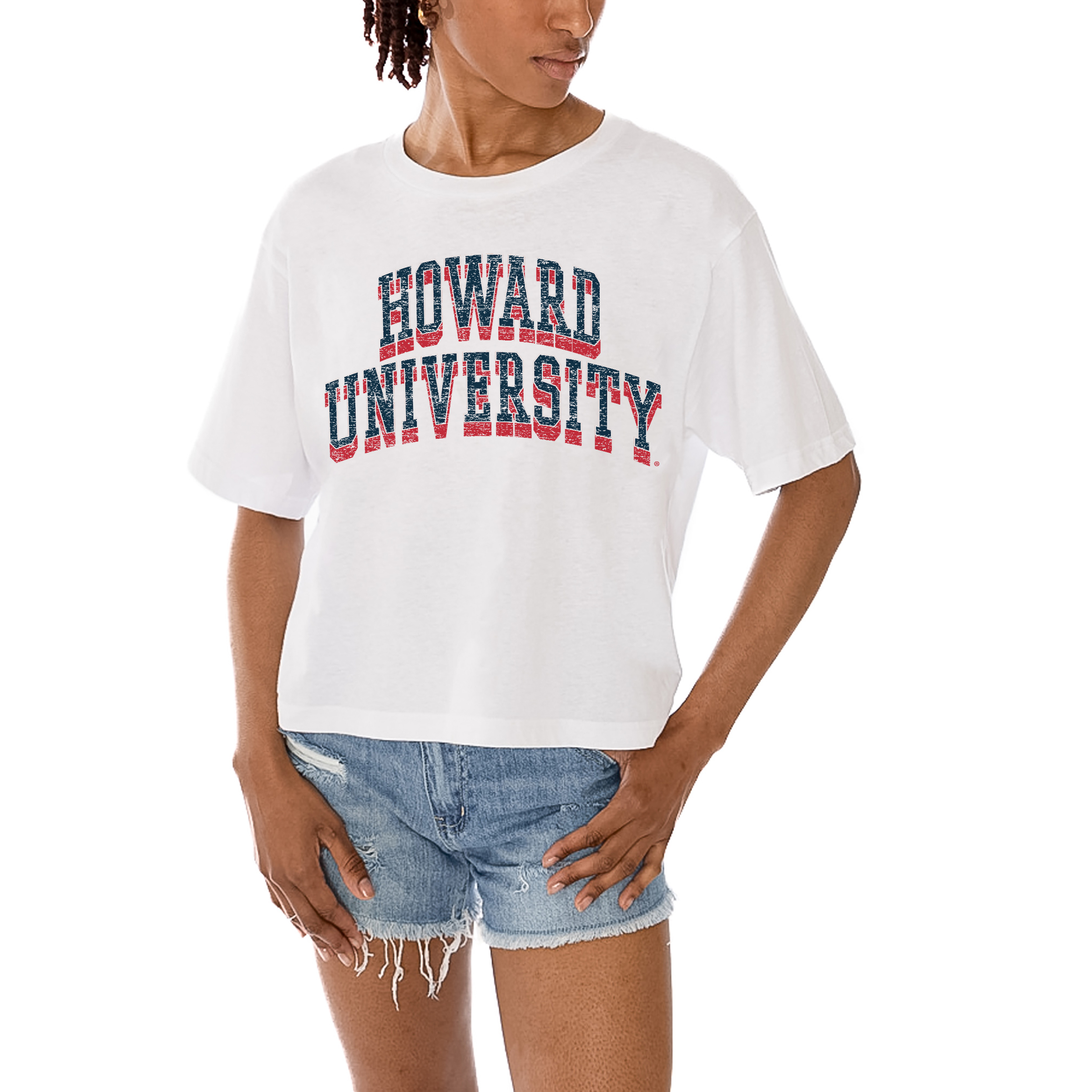 Women’s Gameday Couture White Howard Bison Claim To Fame Boxy Cropped T-Shirt Women’s Gameday Couture White Howard Bison Claim To Fame Boxy Cropped T-Shirt