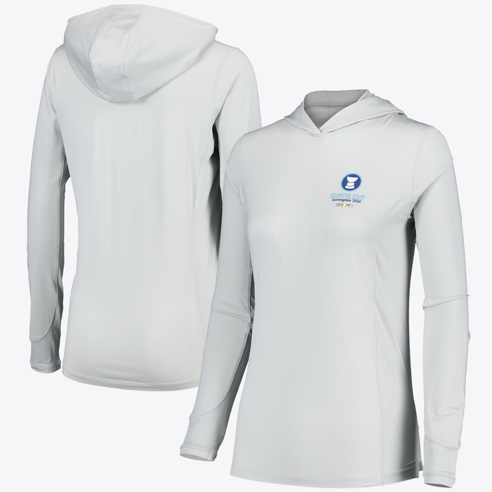 Felpa con cappuccio leggera Curtis Cup Sunningdale 2024 Peter Millar - Grigia - Donna