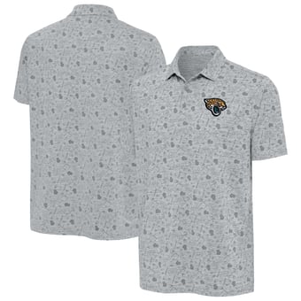 Men's Antigua Heather Gray Jacksonville Jaguars Relentless Polo