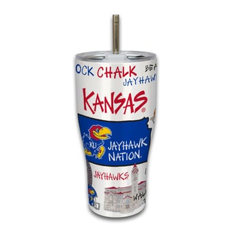 Kansas Jayhawks 30oz. Icon Metal Tumbler