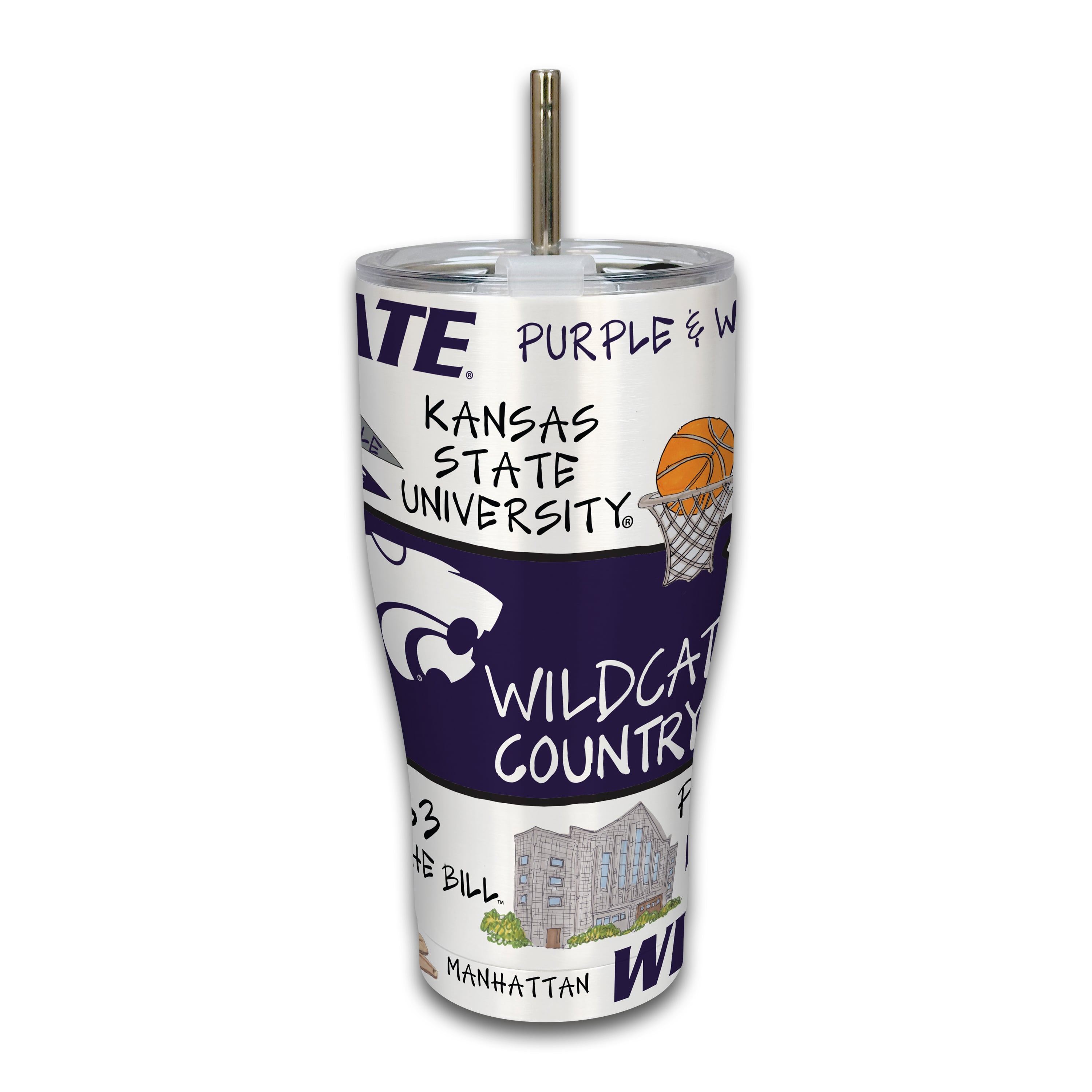 Kansas State Wildcats 30oz. Icon Metal Tumbler