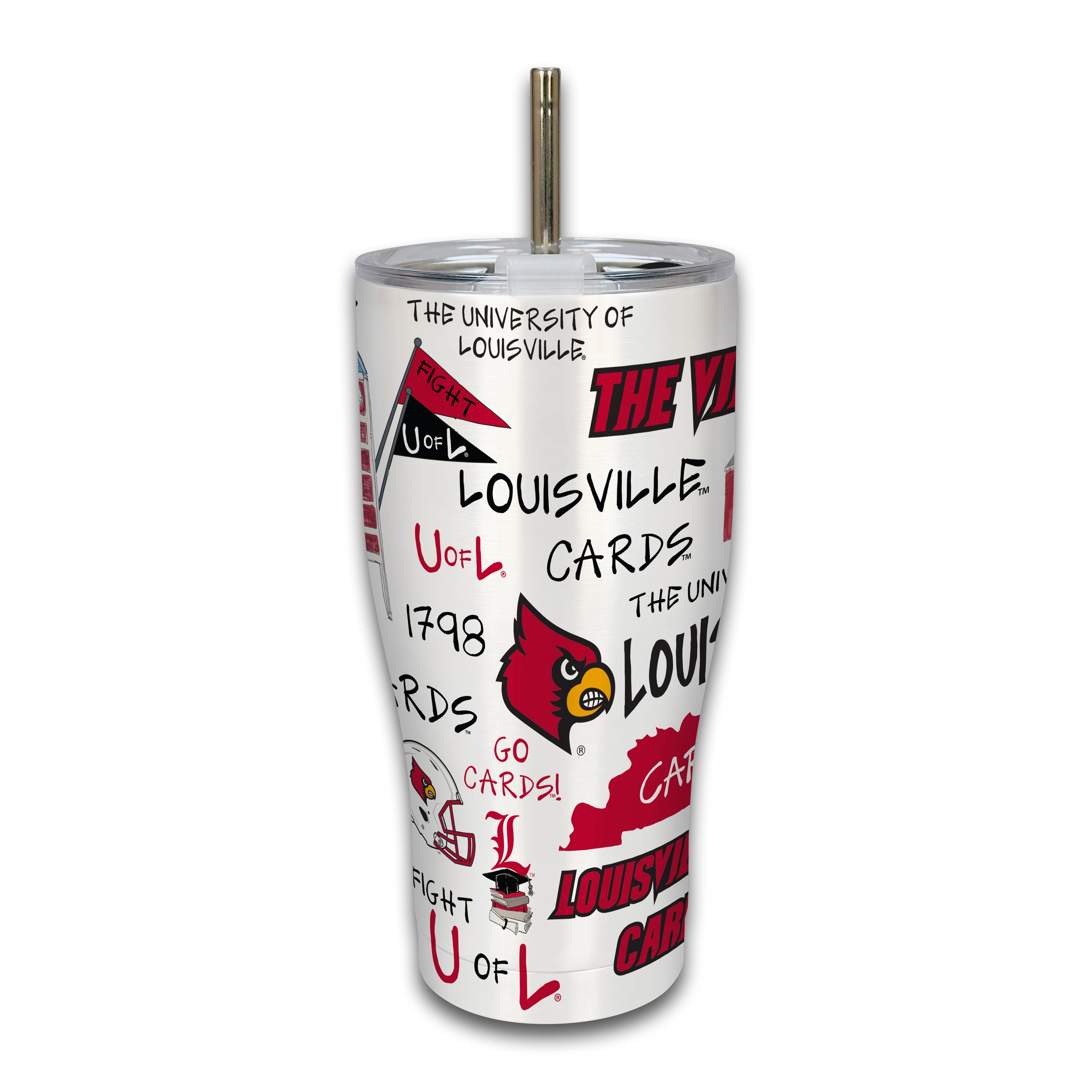 Louisville Cardinals 30oz. Icon Metal Tumbler