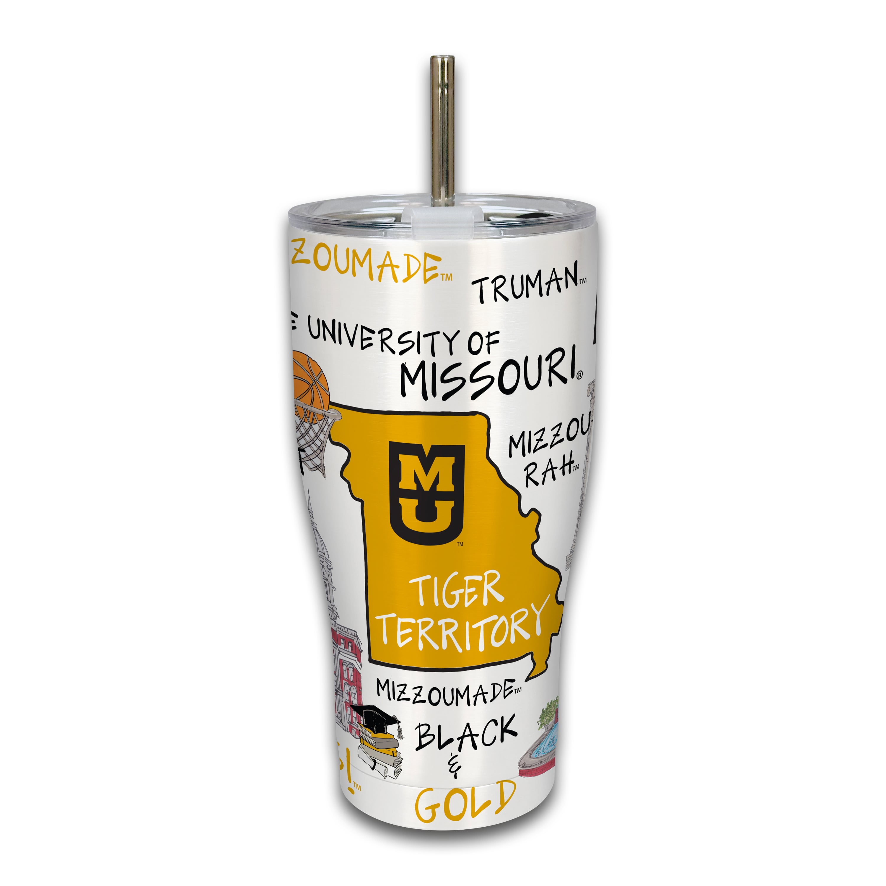 Missouri Tigers 30oz. Icon Metal Tumbler