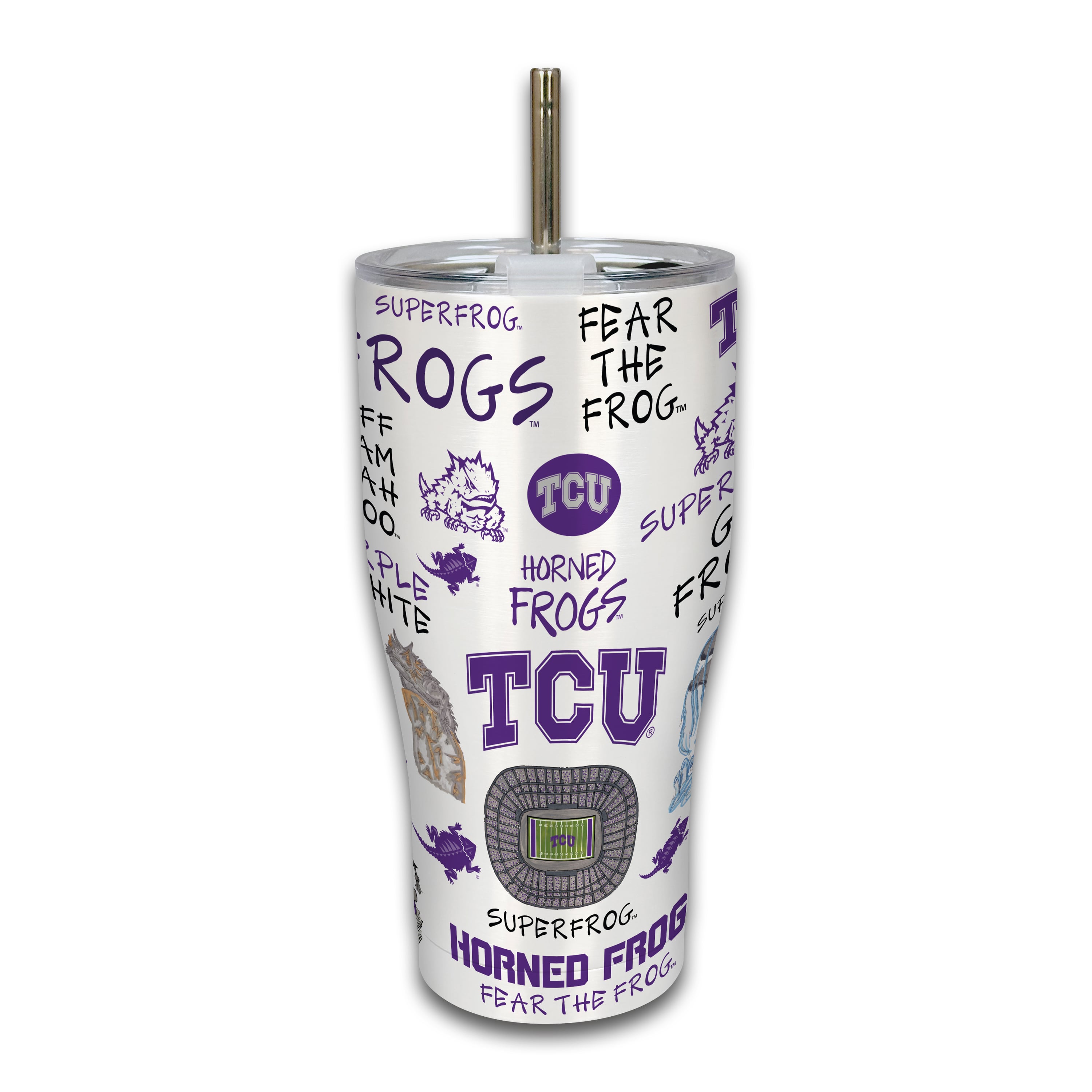 TCU Horned Frogs 30oz. Icon Metal Tumbler