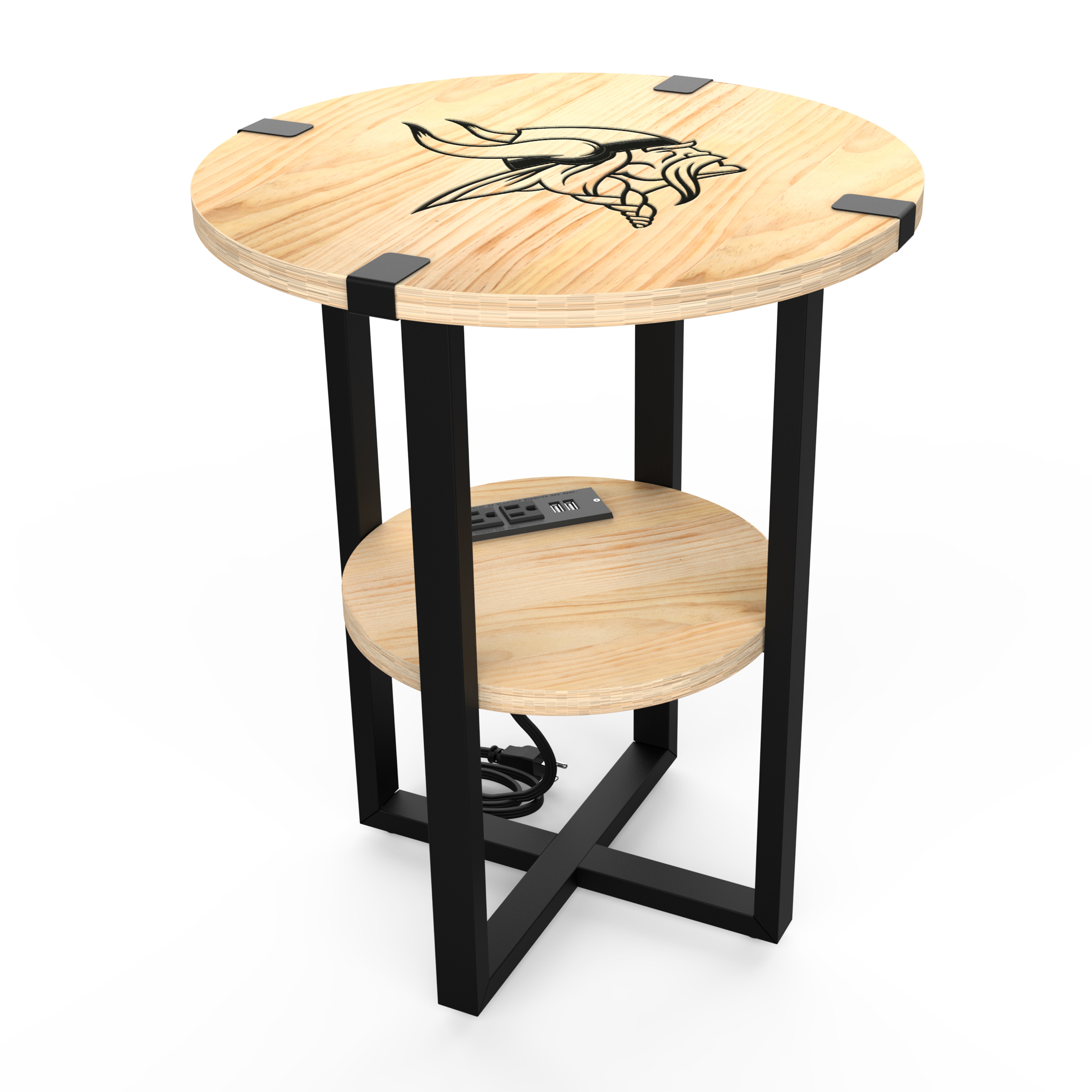 Minnesota Vikings 18" Side Table with Charger
