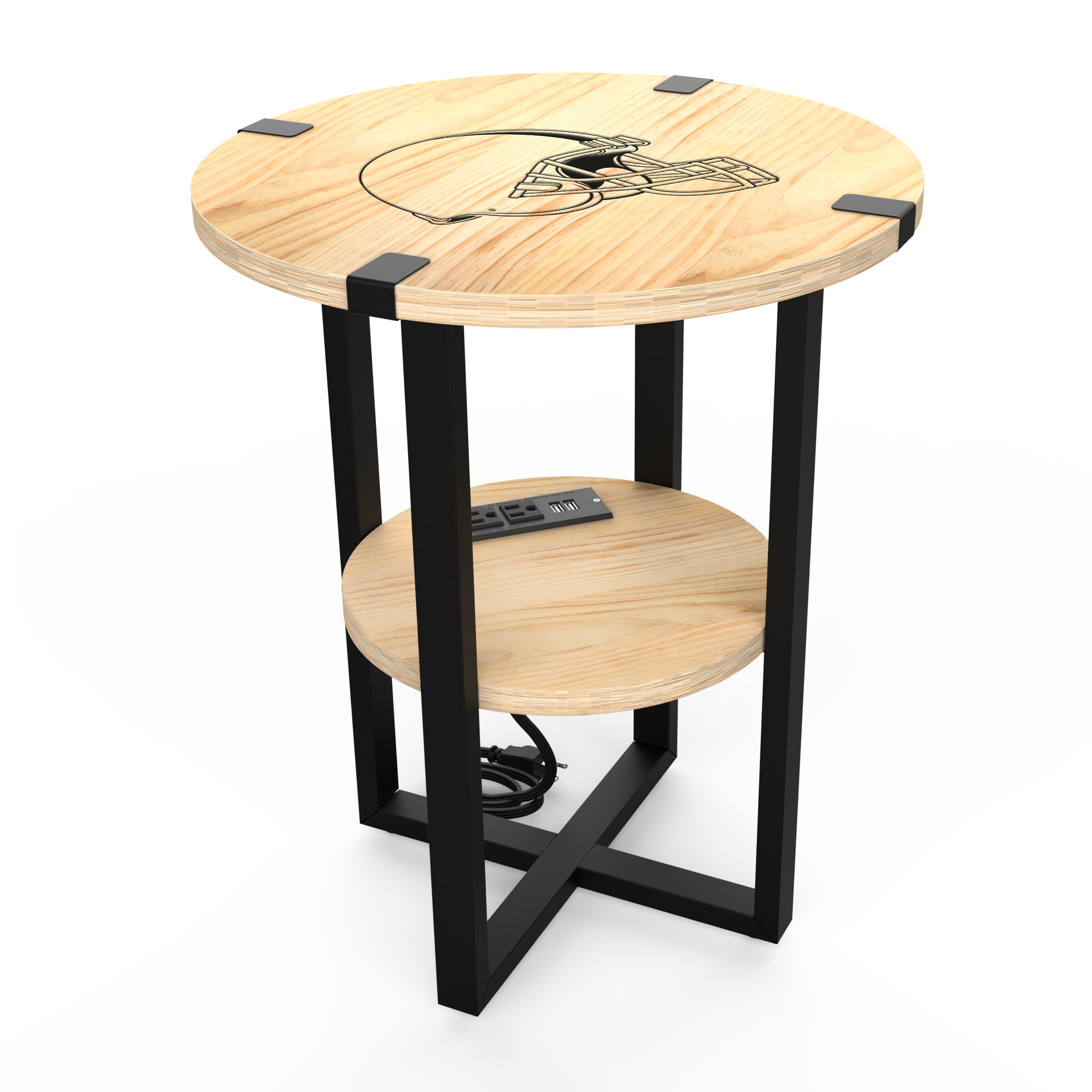 Cleveland Browns 18" Side Table with Charger