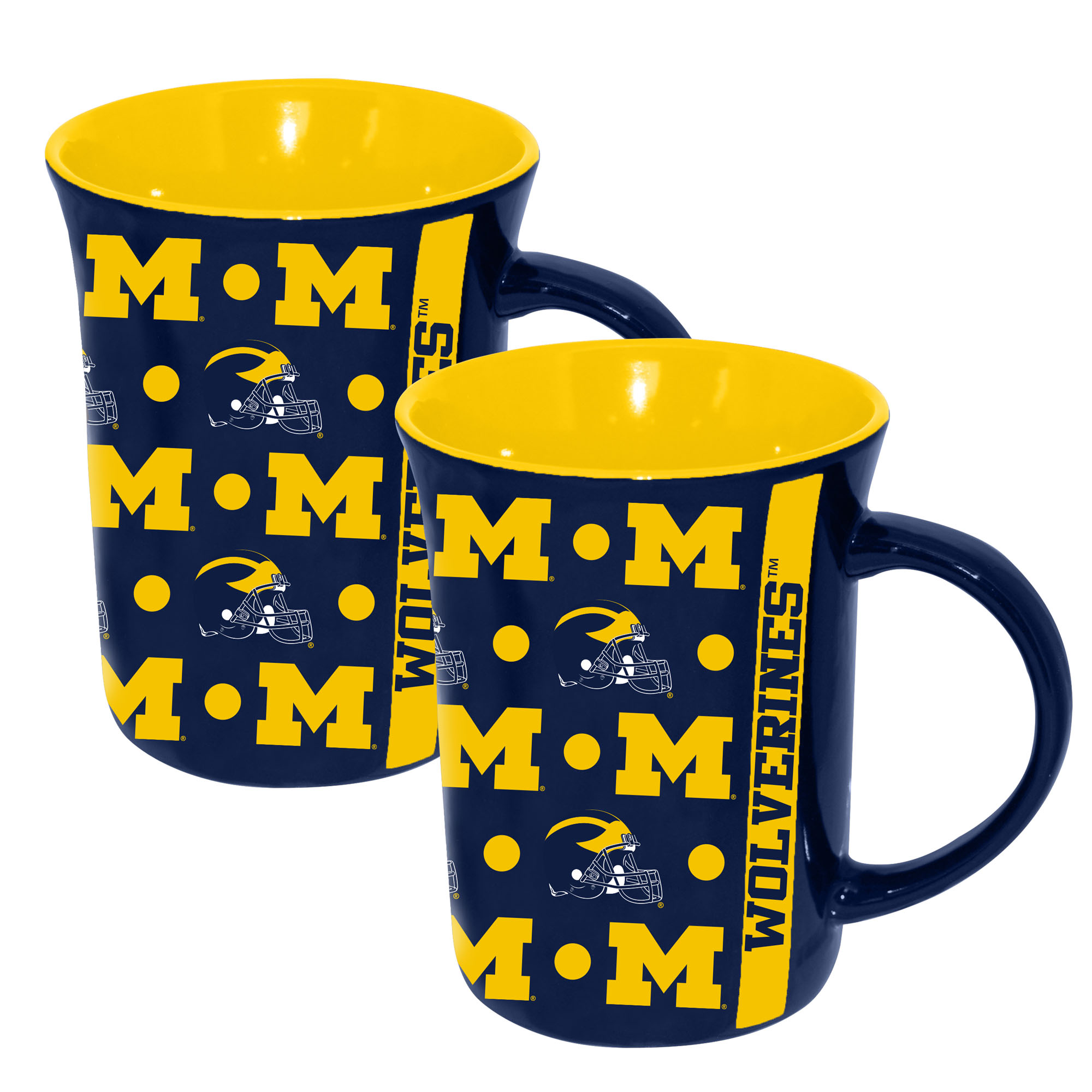 The Memory Company Michigan Wolverines 2-Pack 15oz. Line Up Ceramic Mugs