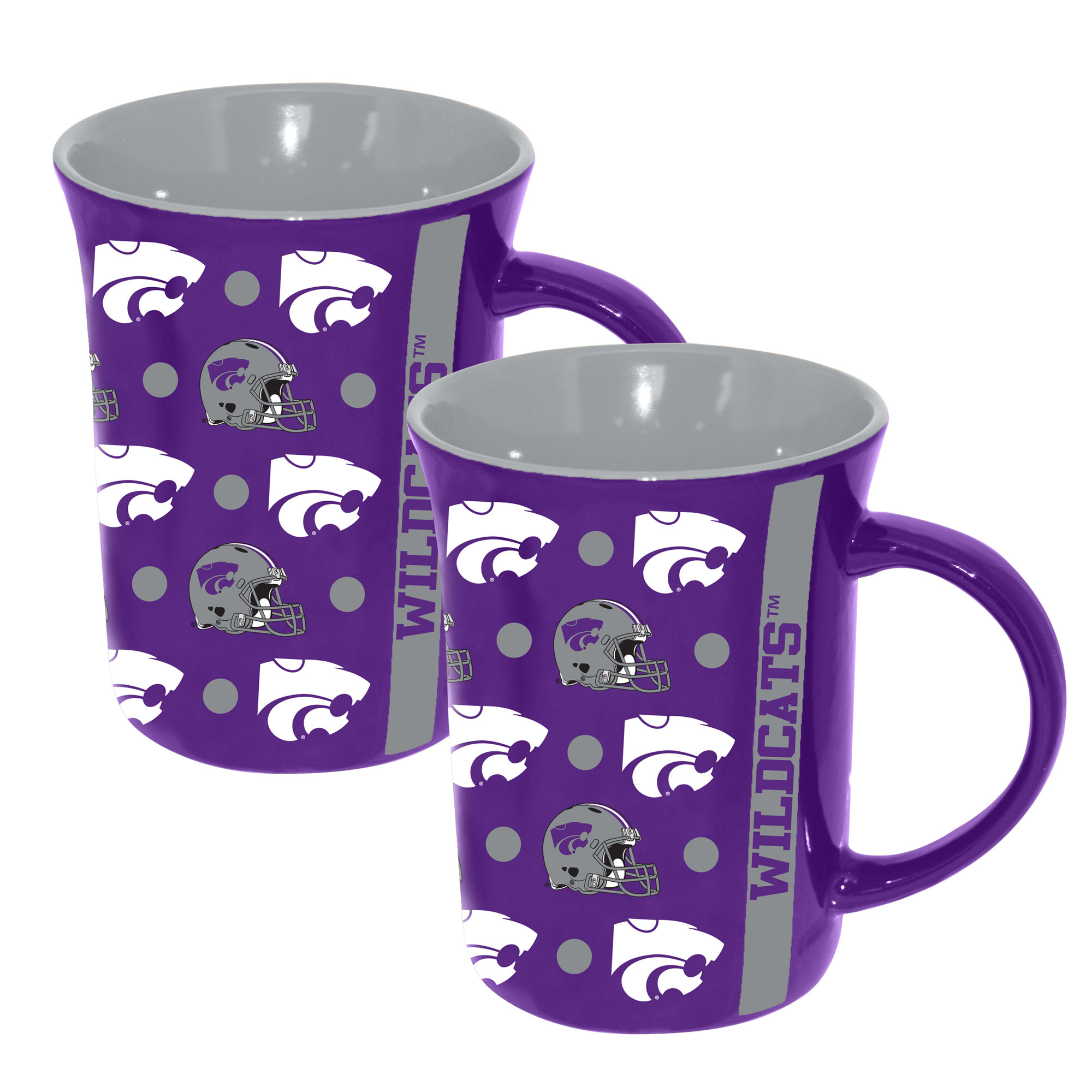 The Memory Company Kansas State Wildcats 2-Pack 15oz. Line Up Ceramic Mugs