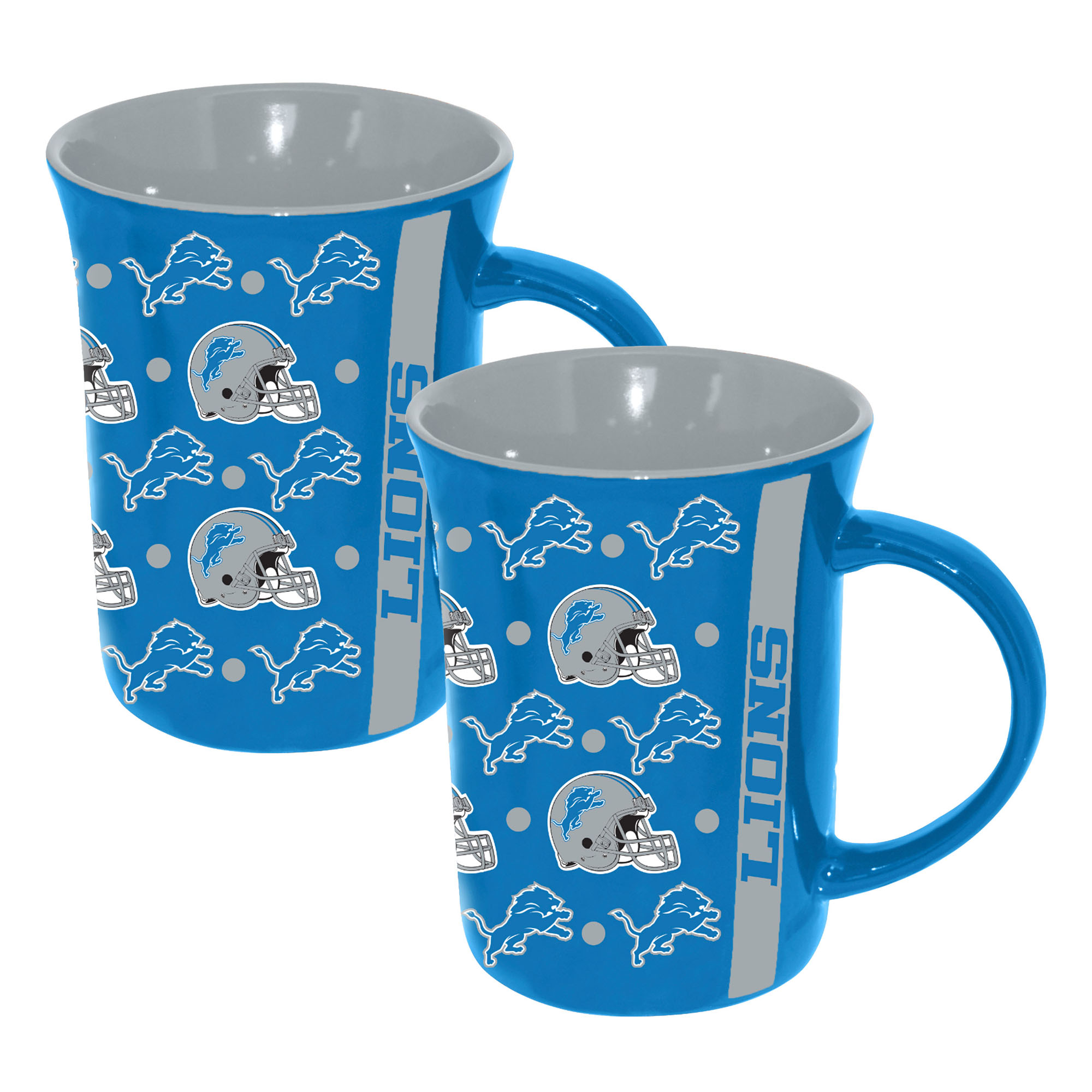 The Memory Company Detroit Lions Two-Pack 15oz. Line Up Ceramic Mugs