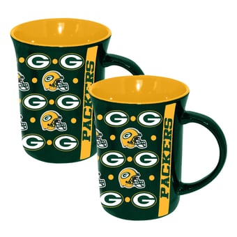 The Memory Company Green Bay Packers Two-Pack 15oz. Line Up Ceramic Mugs