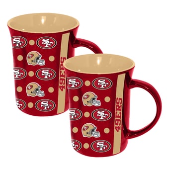 The Memory Company San Francisco 49ers Two-Pack 15oz. Line Up Ceramic Mugs