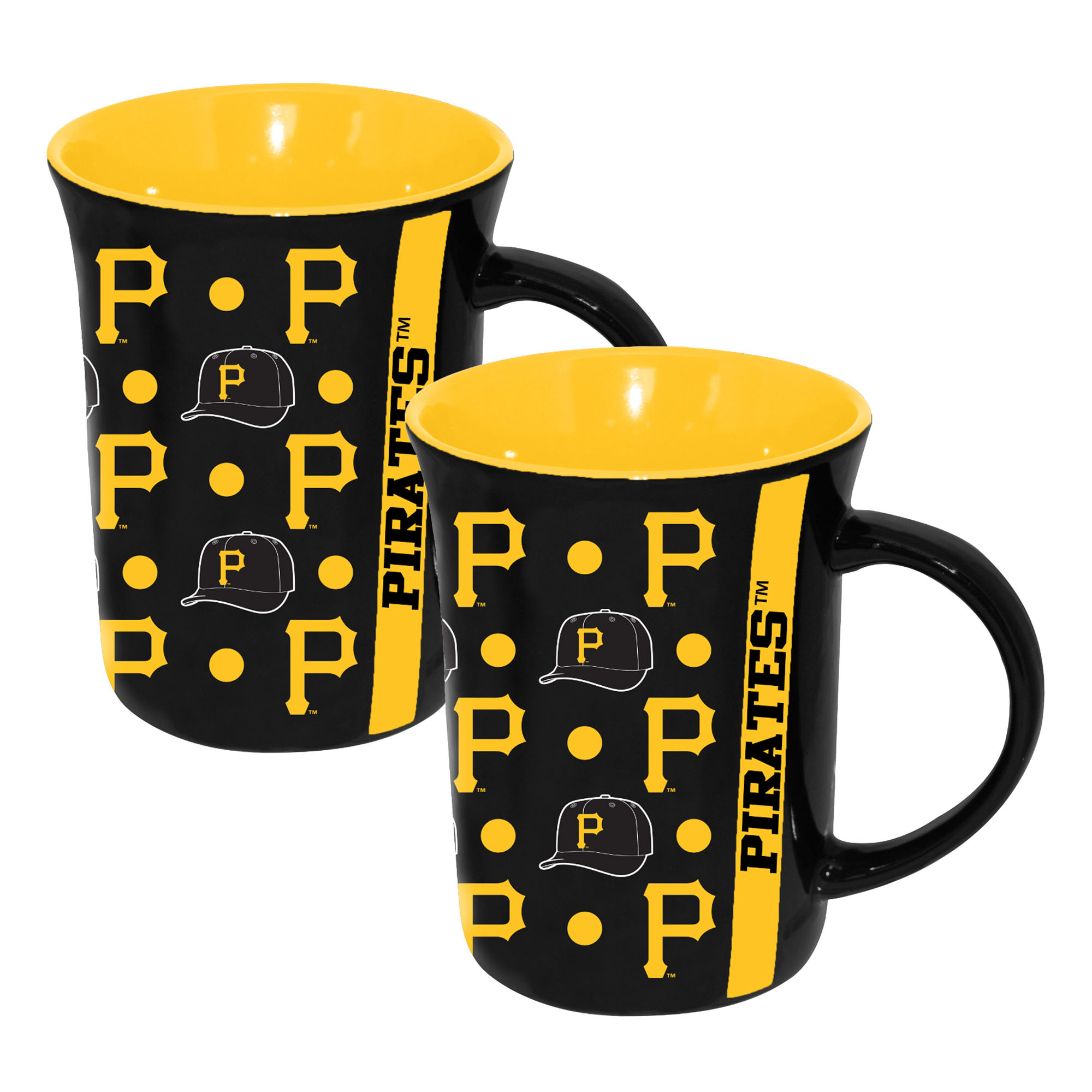 The Memory Company Pittsburgh Pirates Two-Pack 15oz. Line Up Ceramic Mugs