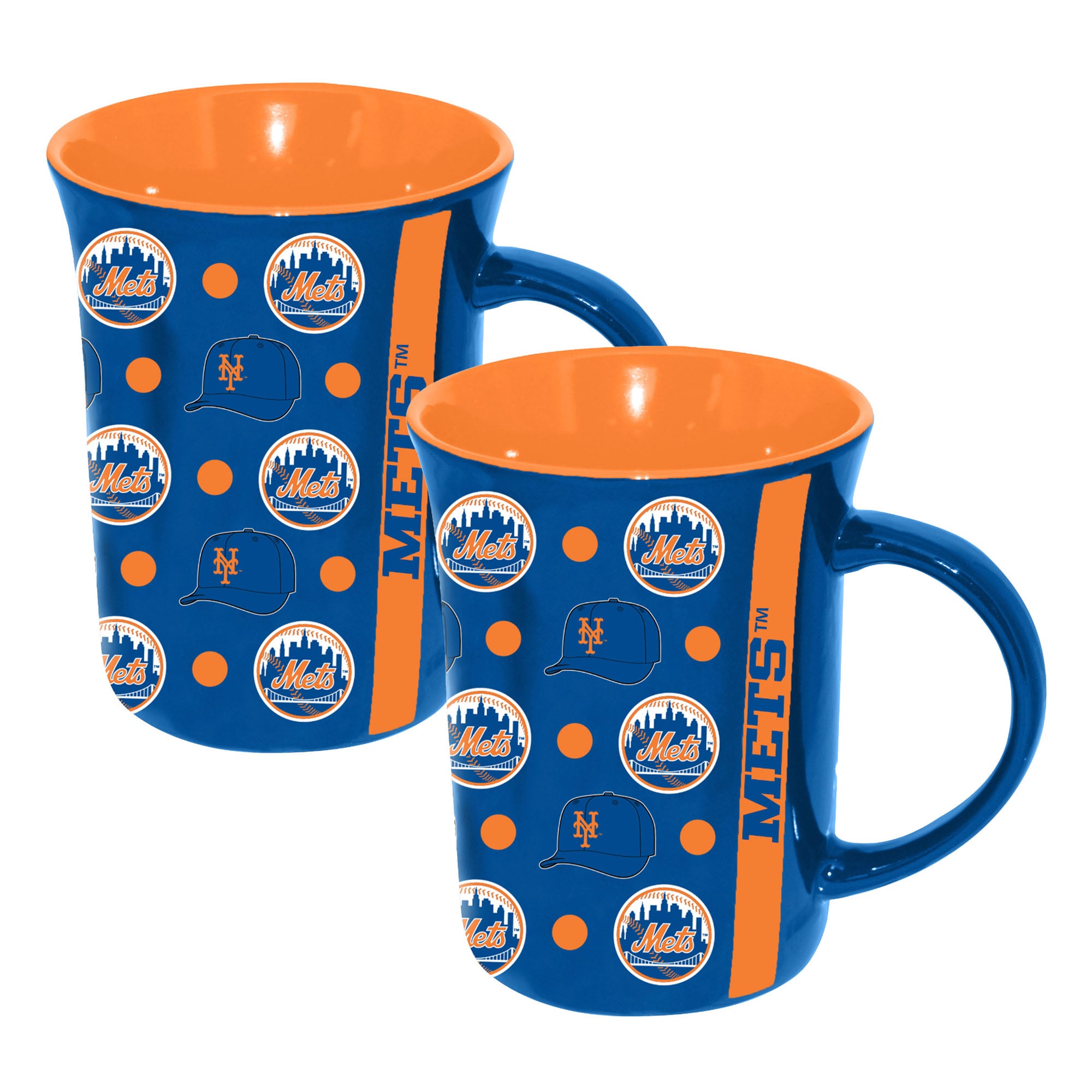 The Memory Company New York Mets Two-Pack 15oz. Line Up Ceramic Mugs