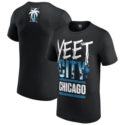 Men's Black Jey Uso Yeet City Chicago T-Shirt