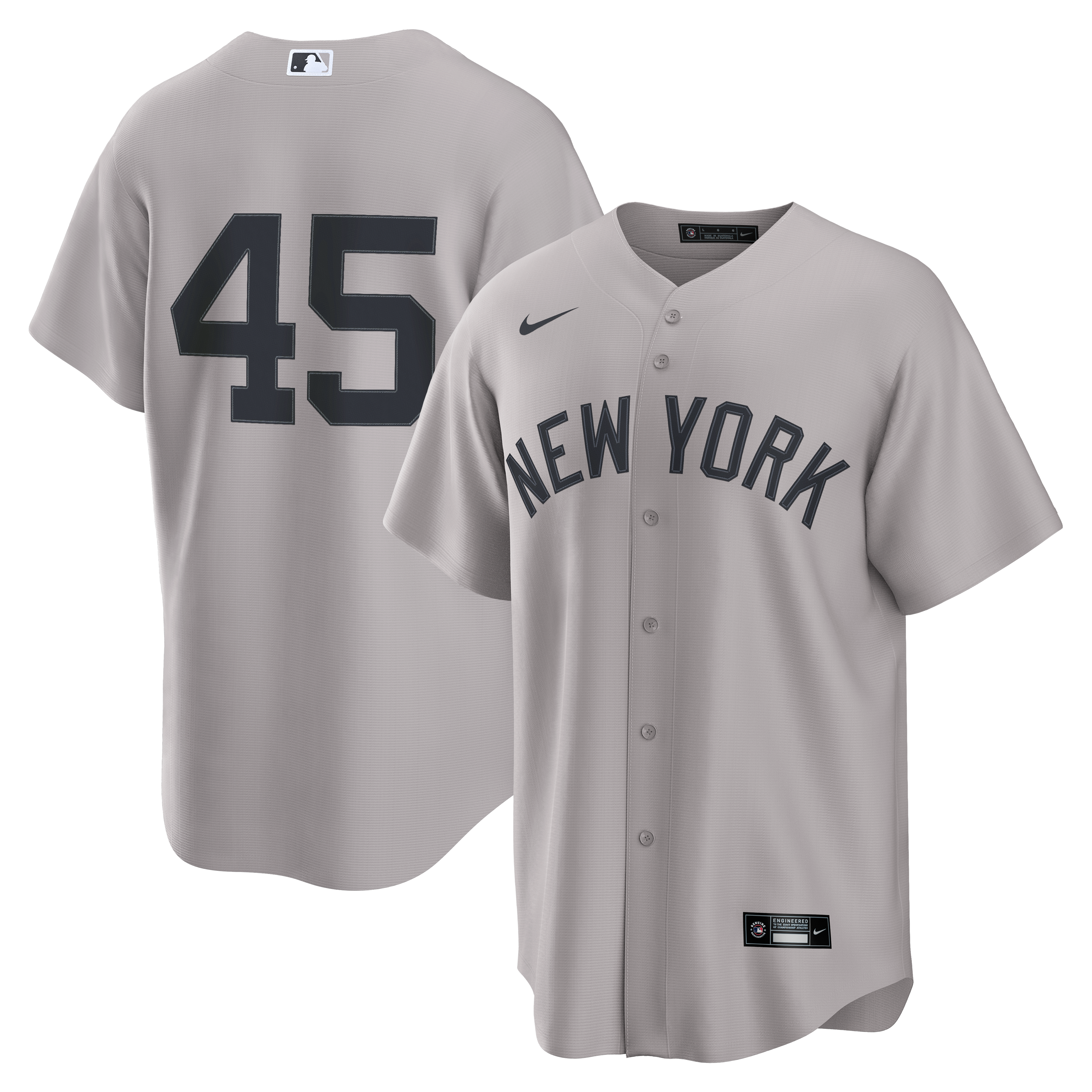 Men's Nike Gerrit Cole Gray New York Yankees Road Replica Jersey