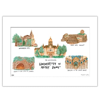 Notre Dame Fighting Irish 16" x 20" Framed University Wall Art