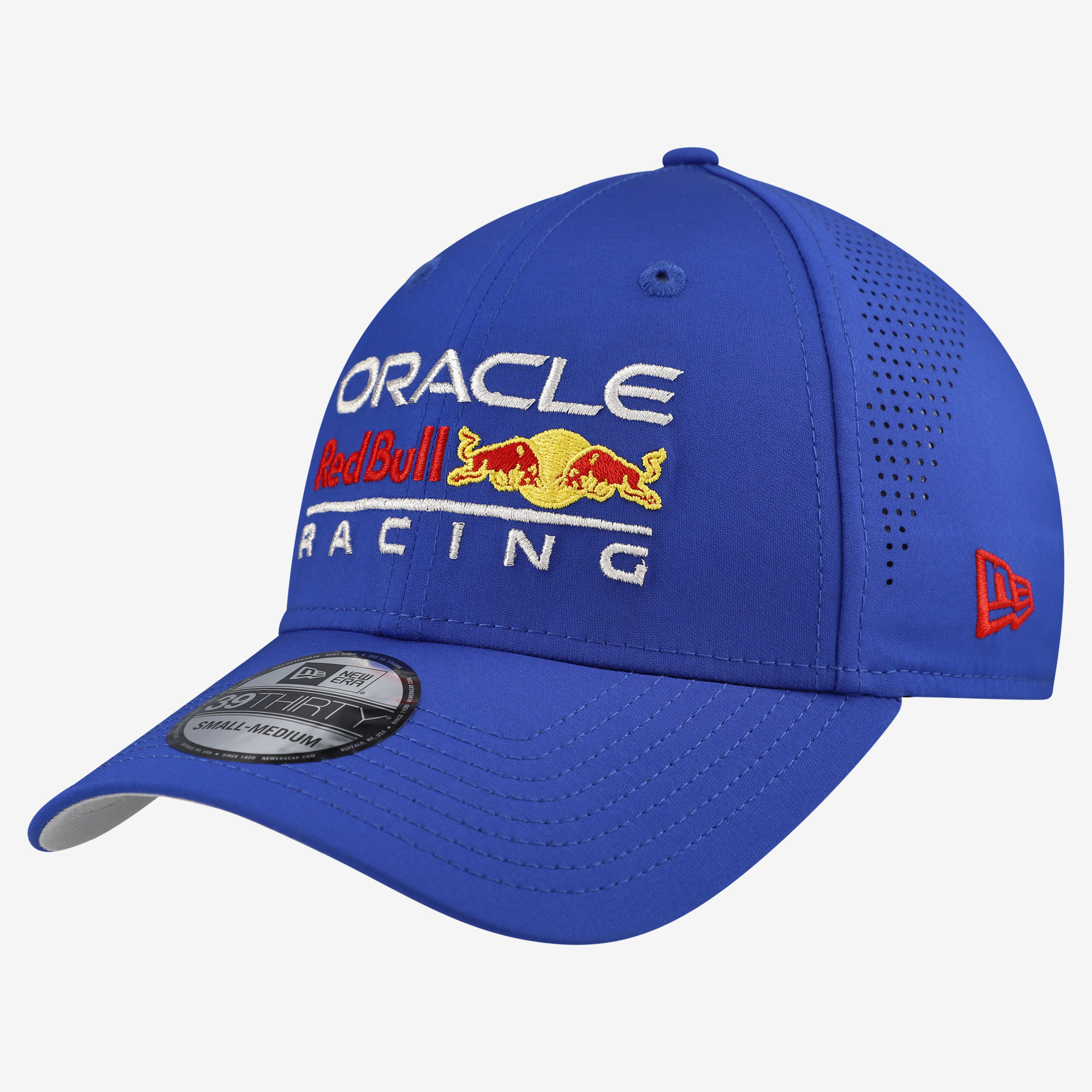 Men's New Era  Blue Red Bull Racing Perforated 39THIRTY Flex Hat
