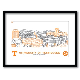 Tennessee Volunteers 11" x 14" Framed Campus Wall Art Collage