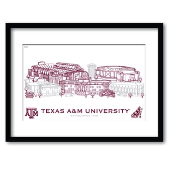 Texas A&M Aggies 11" x 14" Framed Campus Wall Art Collage