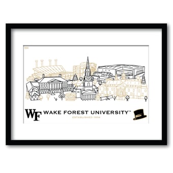 Wake Forest Demon Deacons 11" x 14" Framed Campus Wall Art Collage