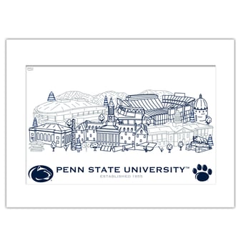 Penn State Nittany Lions 11" x 14" Matted Campus Wall Art Collage