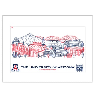 Arizona Wildcats 11" x 14" Matted Campus Wall Art Collage